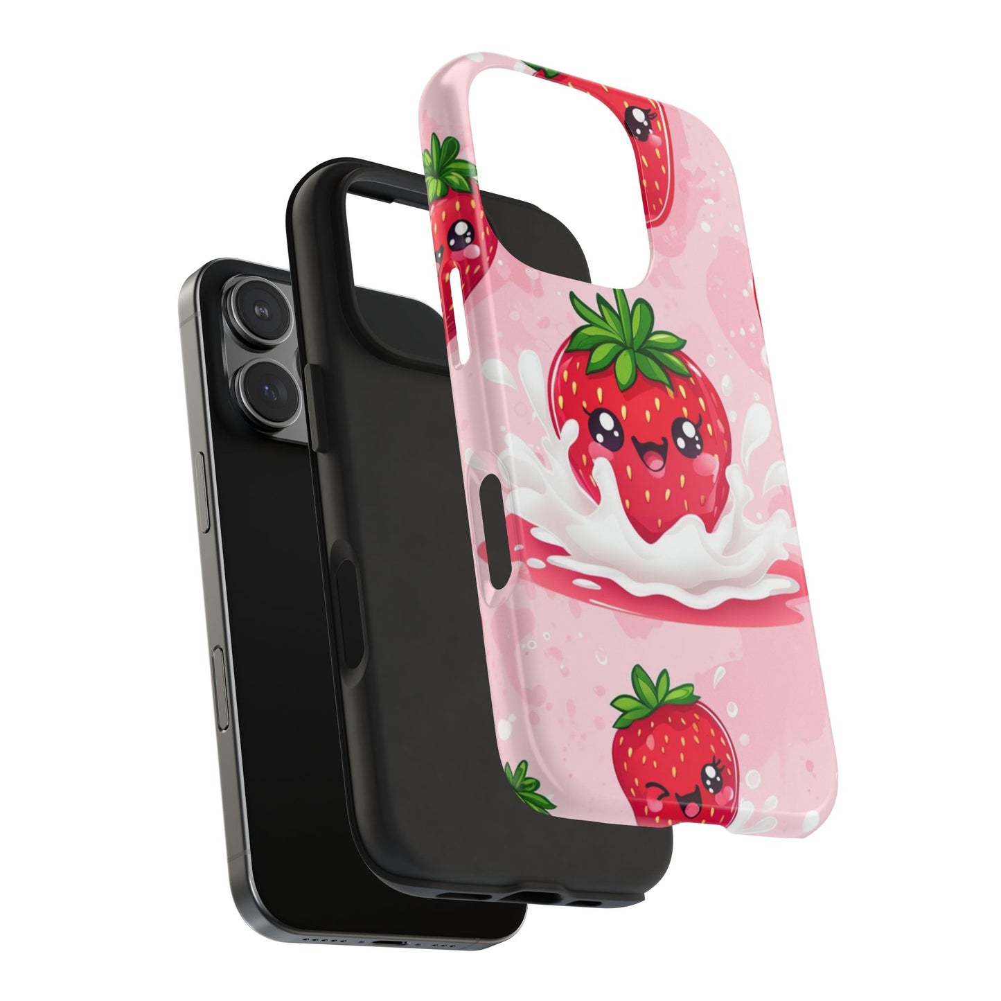 Kawaii Strawberry Tough Phone Case - Cute & Durable Protection
