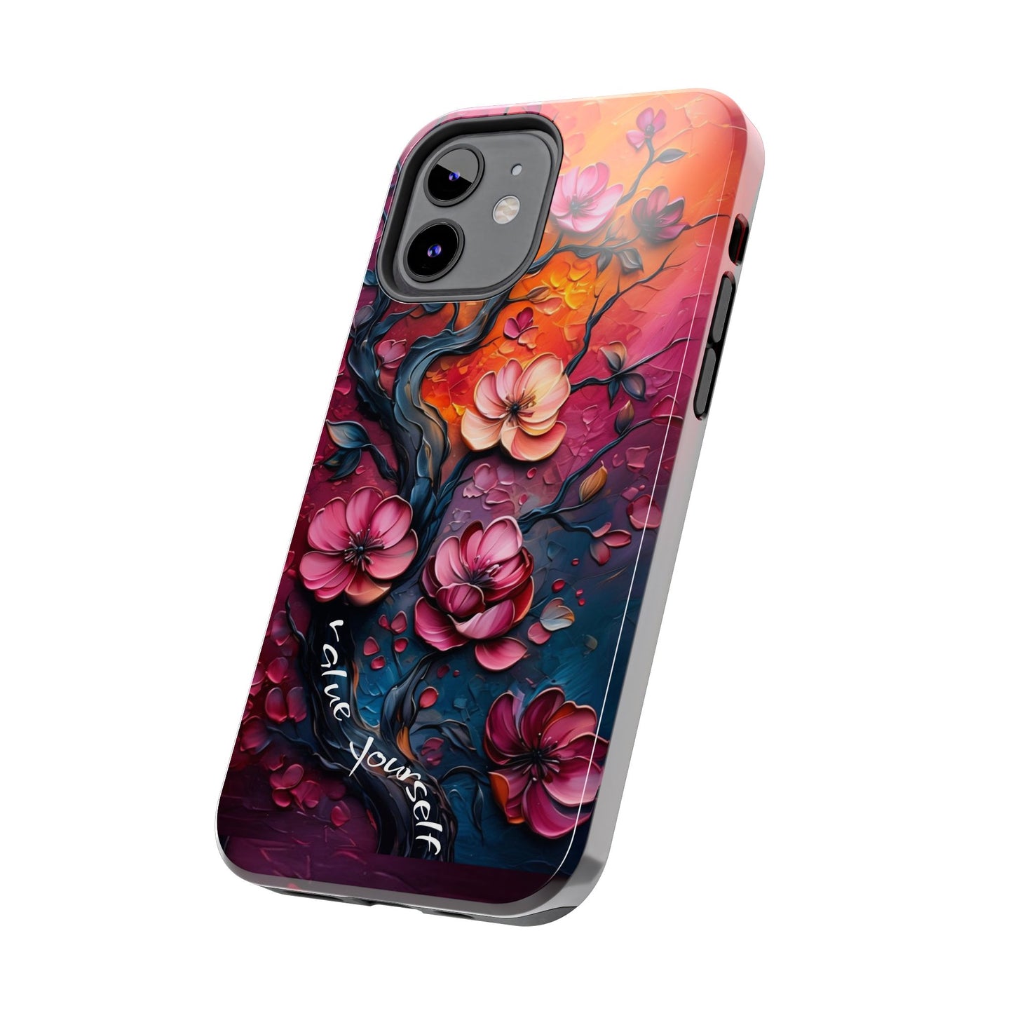 Value Yourself Floral Tough Phone Case