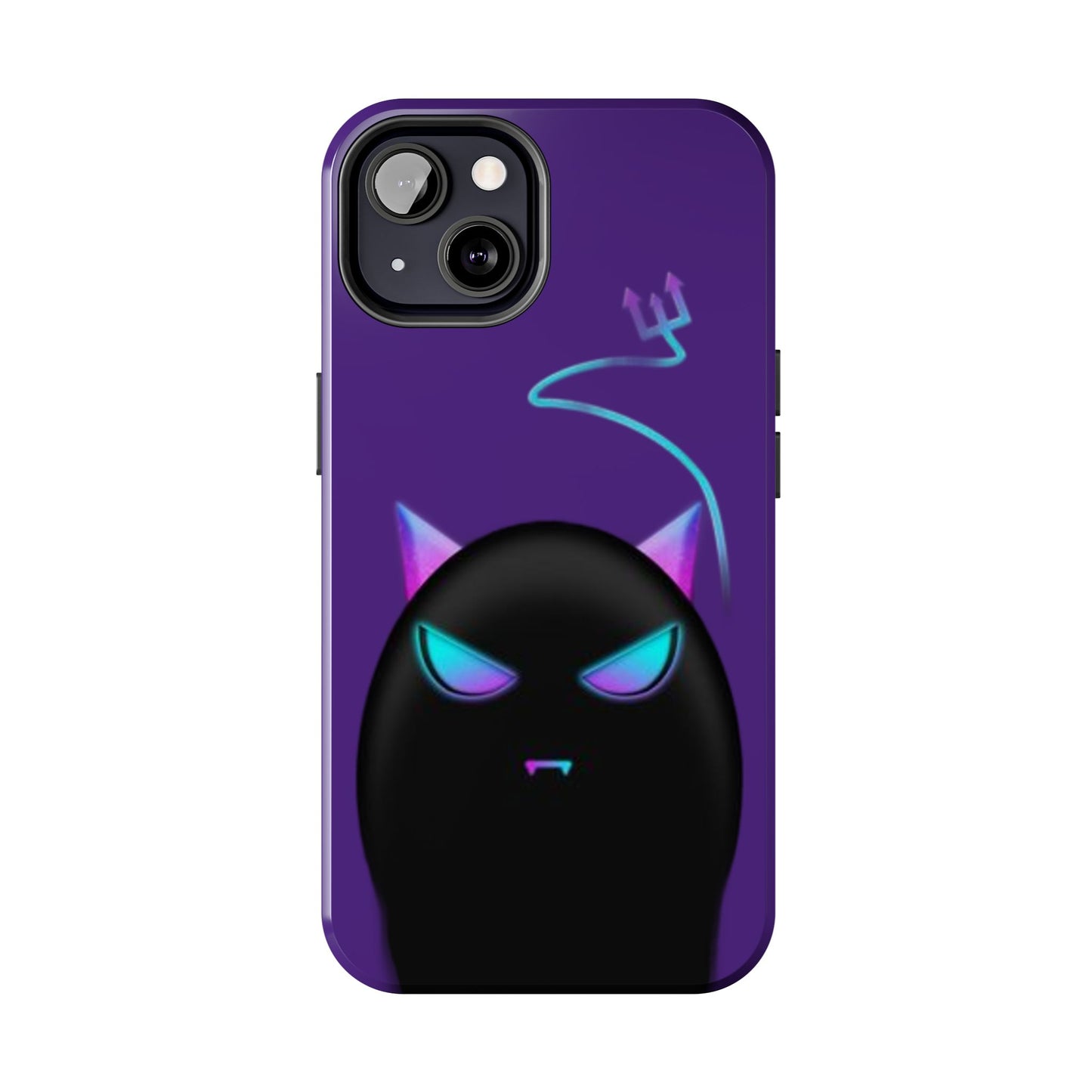 Demonic Cat Tough Phone Case - Cute & Edgy Phone Protection for Cat Lovers
