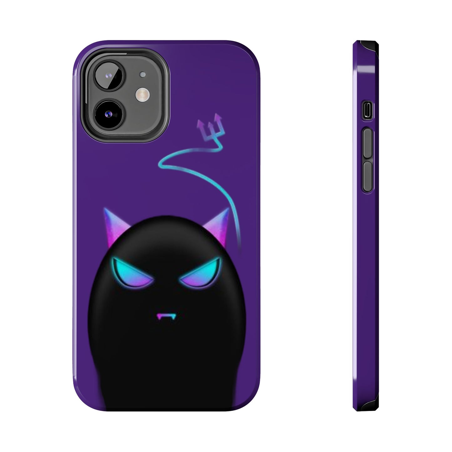 Demonic Cat Tough Phone Case - Cute & Edgy Phone Protection for Cat Lovers