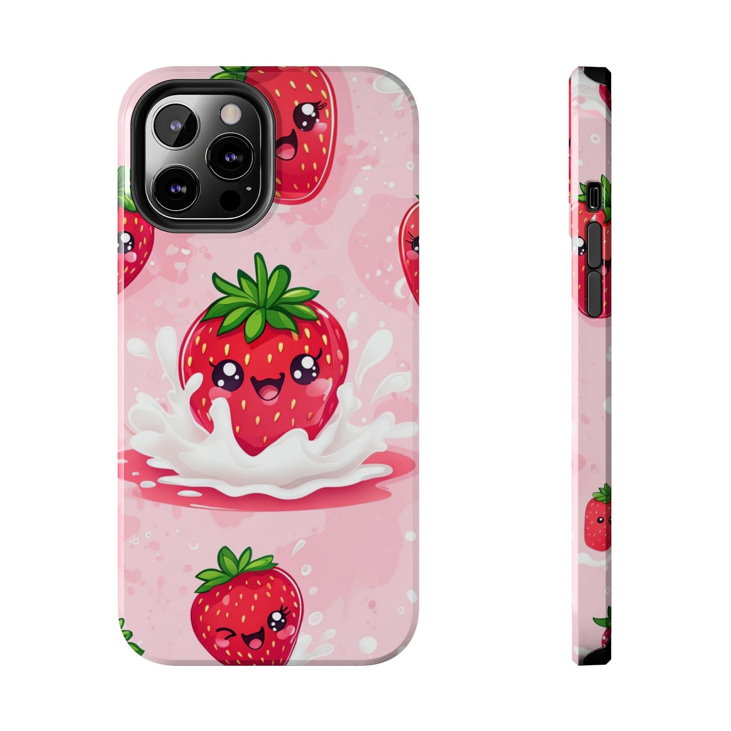 Kawaii Strawberry Tough Phone Case - Cute & Durable Protection