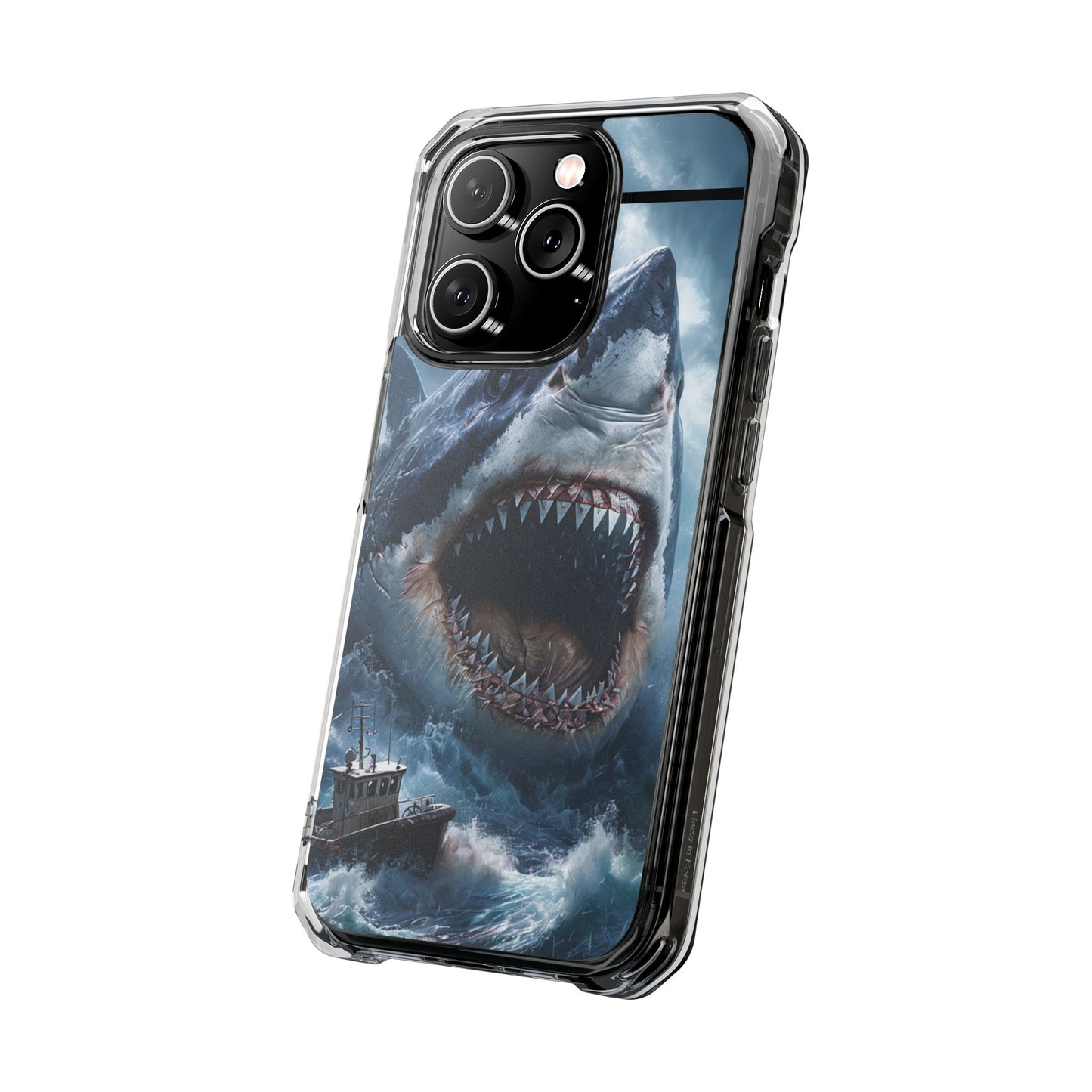 Shark Attack Magnetic Clear Impact Case – Ocean Adventure Phone Cover