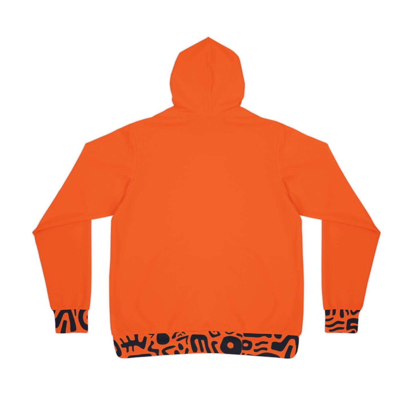 π₯ Bold Orange & Black Tribal Pattern Hoodie β Eye-Catching Streetwear with Ultimate Comfort (2025)