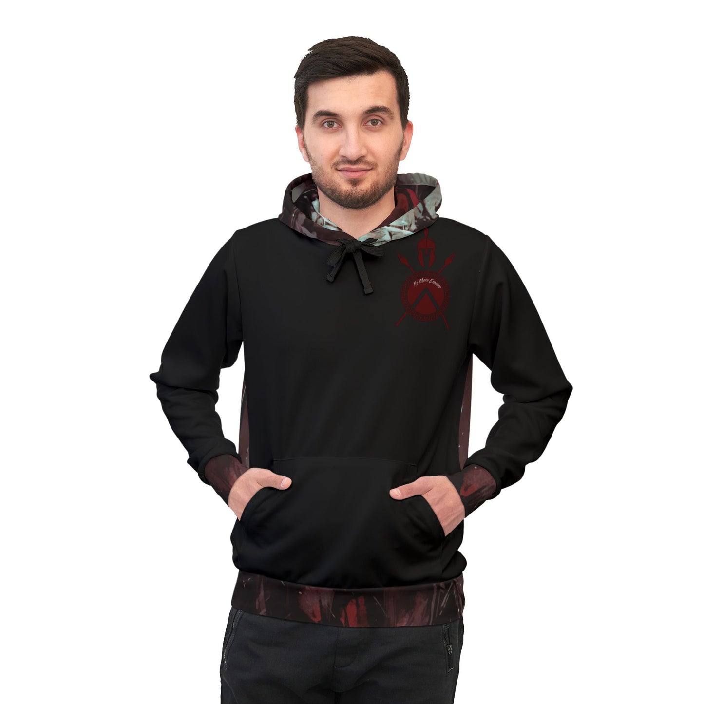 Shadow Forge Black Hoodie for Men & Women – No More Excuses Warrior Graphic Motivational Wear