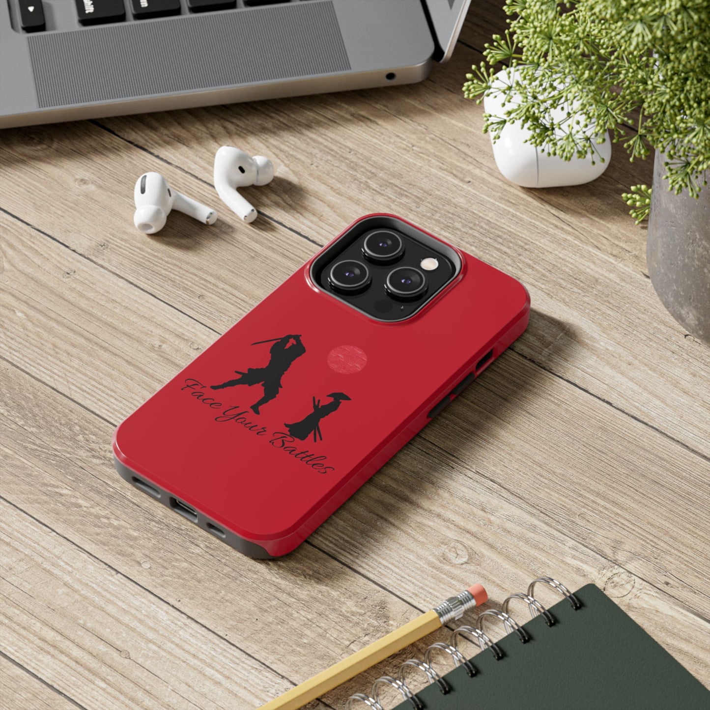 Phone case- Face Your Battles Tough Phone Case - Durable Protection