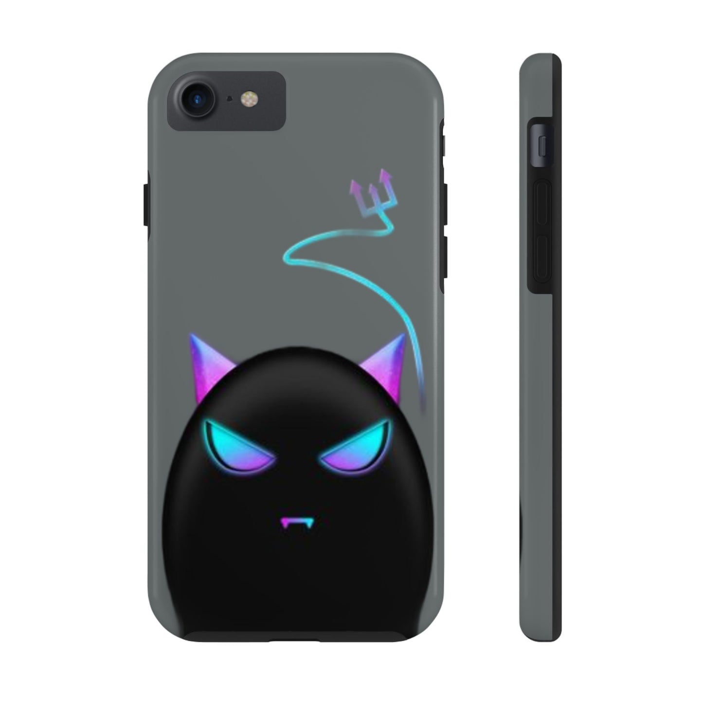 Demonic Cat Tough Phone Case - Cute & Edgy Phone Protection for Cat Lovers