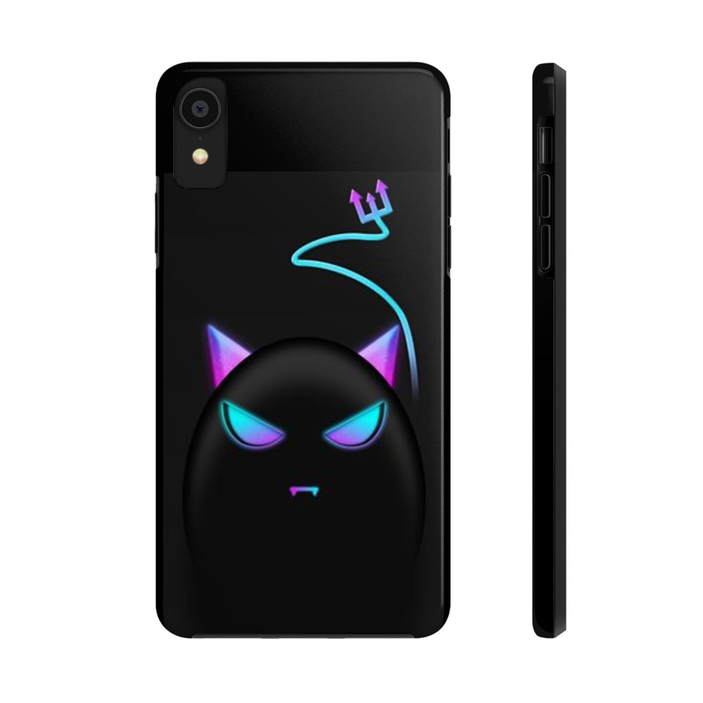 Demonic Cat Tough Phone Case - Cute & Edgy Phone Protection for Cat Lovers