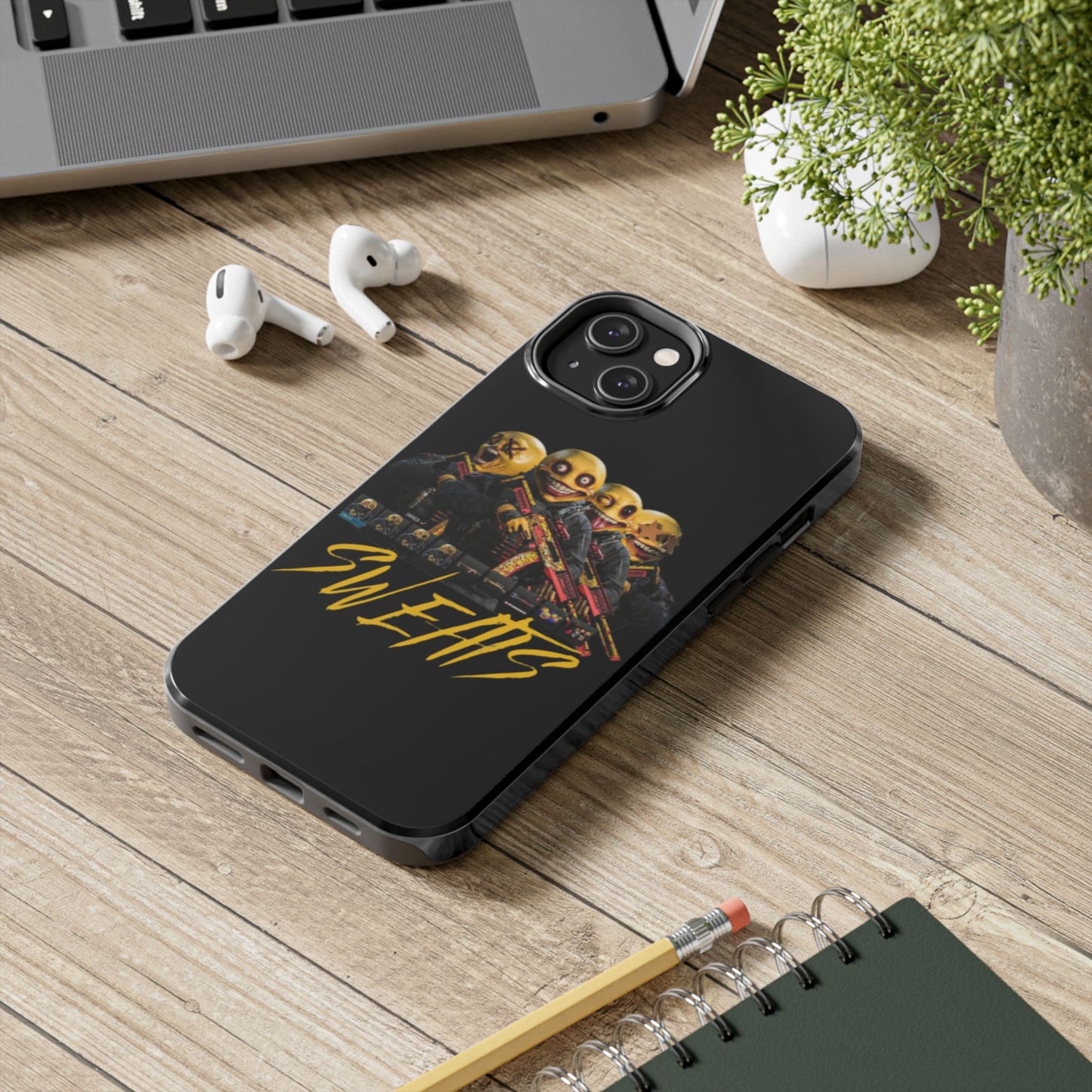 Tough Phone Cases - Bold 'SWEATS' Design for Gamers & Trendsetters