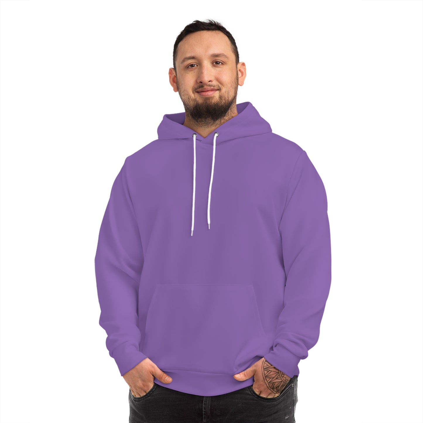 Amethyst Purple Focus Hoodie – "Lock In, Stay Disciplined" Motivational Pullover with Drawstrings & Kangaroo Pocket