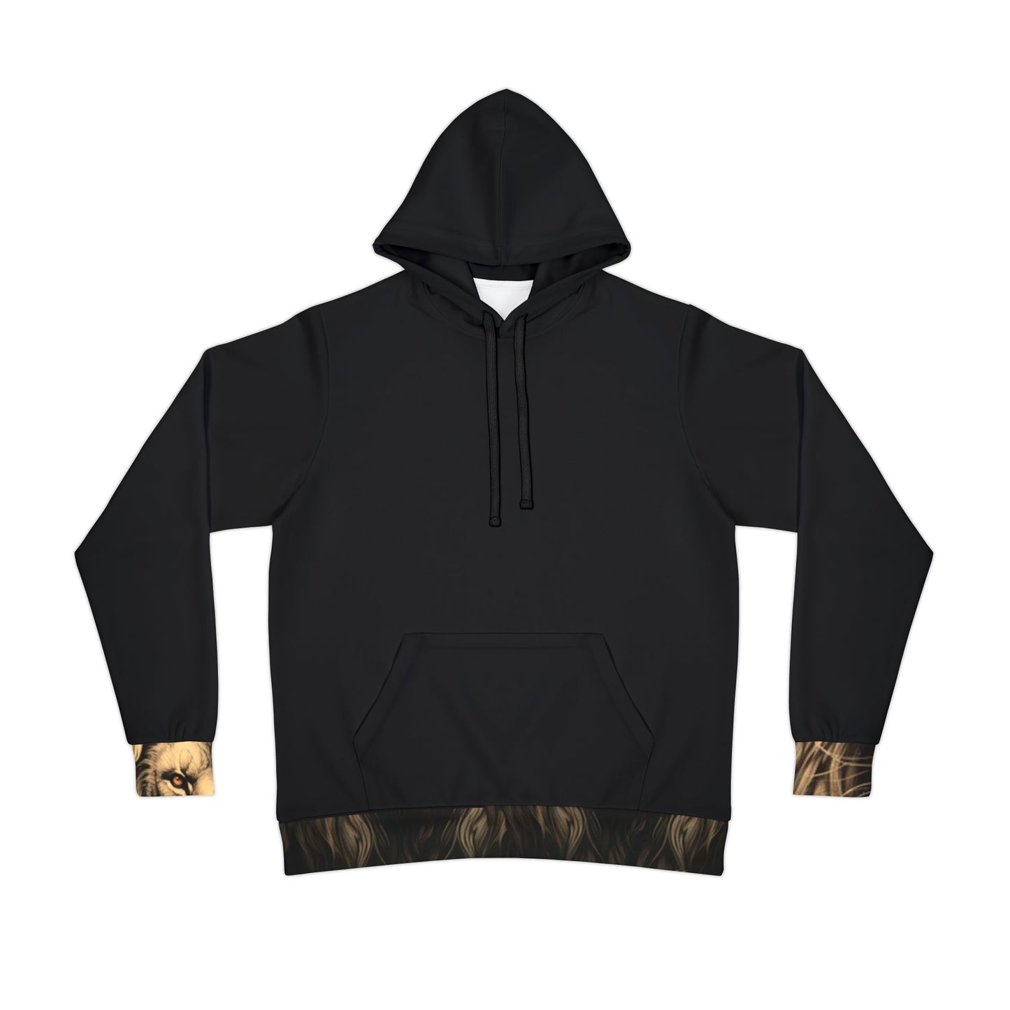 "Black & Gold Lion Pride Hoodie – Bold & Fierce 'I Don’t Play About Mine' Design"