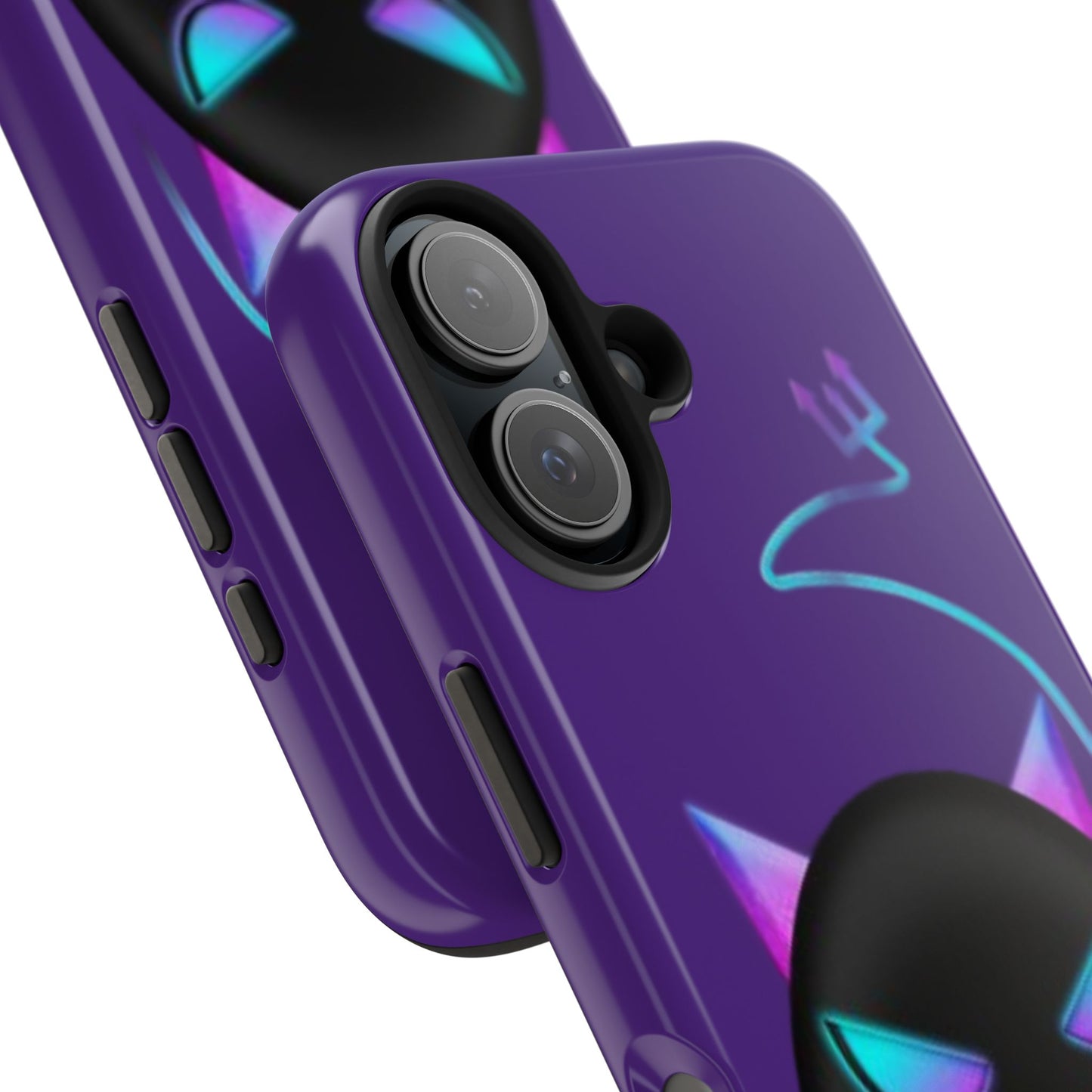 Demonic Cat Tough Phone Case - Cute & Edgy Phone Protection for Cat Lovers