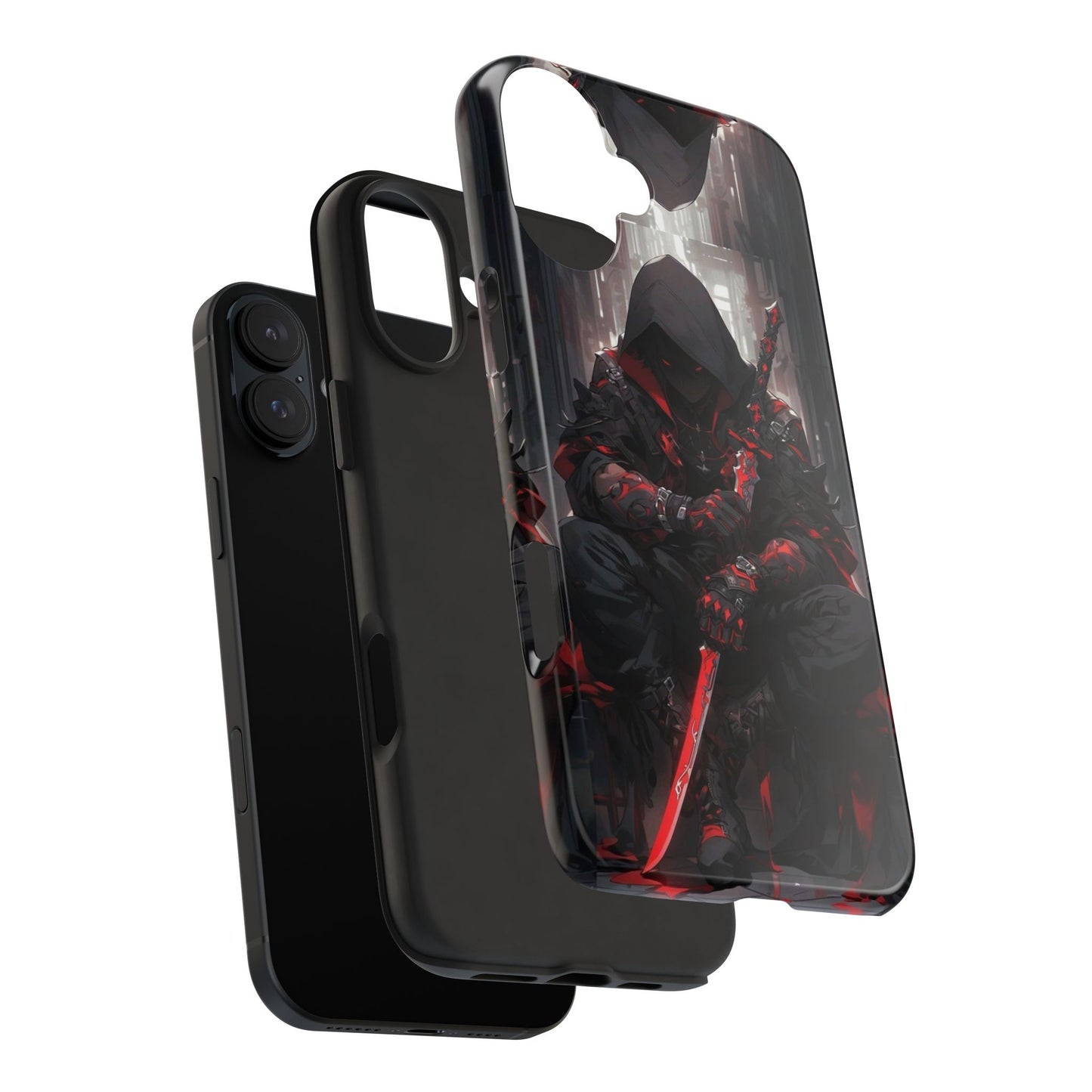 🖤 Tough Phone Case – Dark Warrior Design for Gamers & Anime Fans – Durable Protection & Unique Style for iPhone & Android