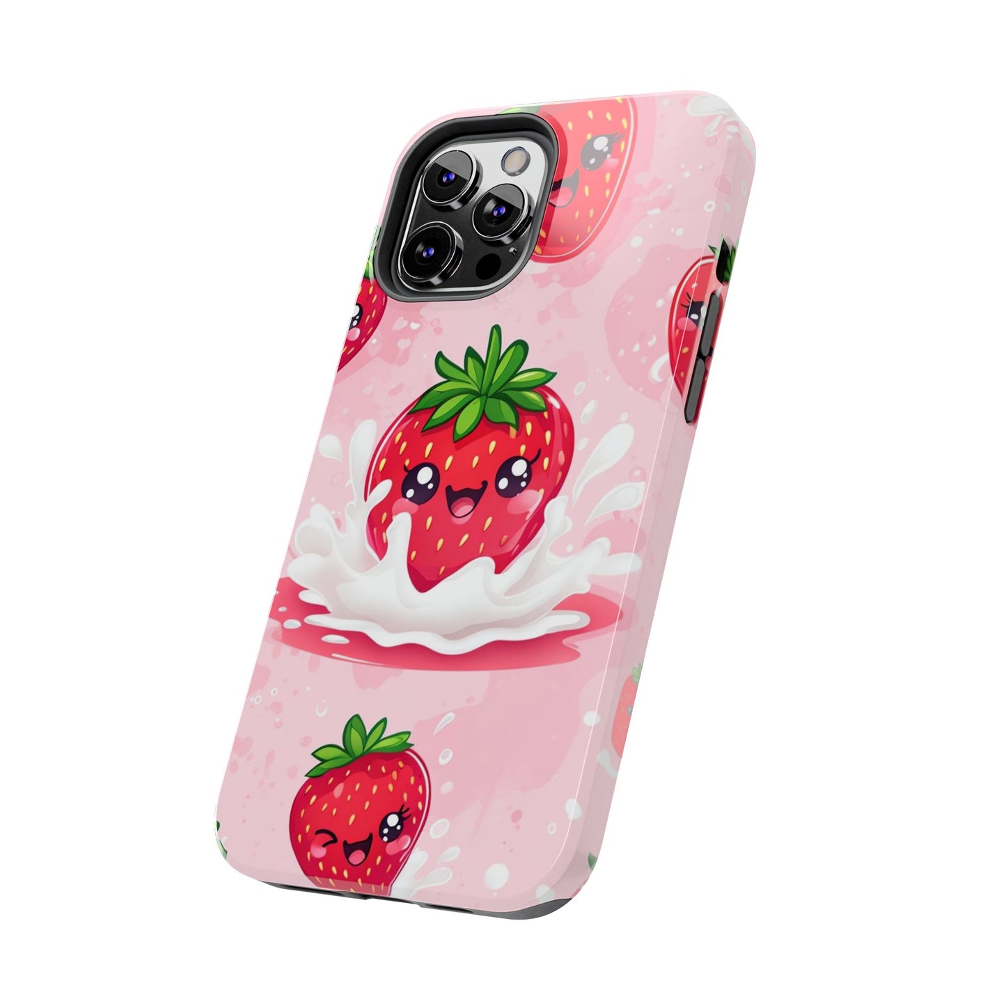 Kawaii Strawberry Tough Phone Case - Cute & Durable Protection