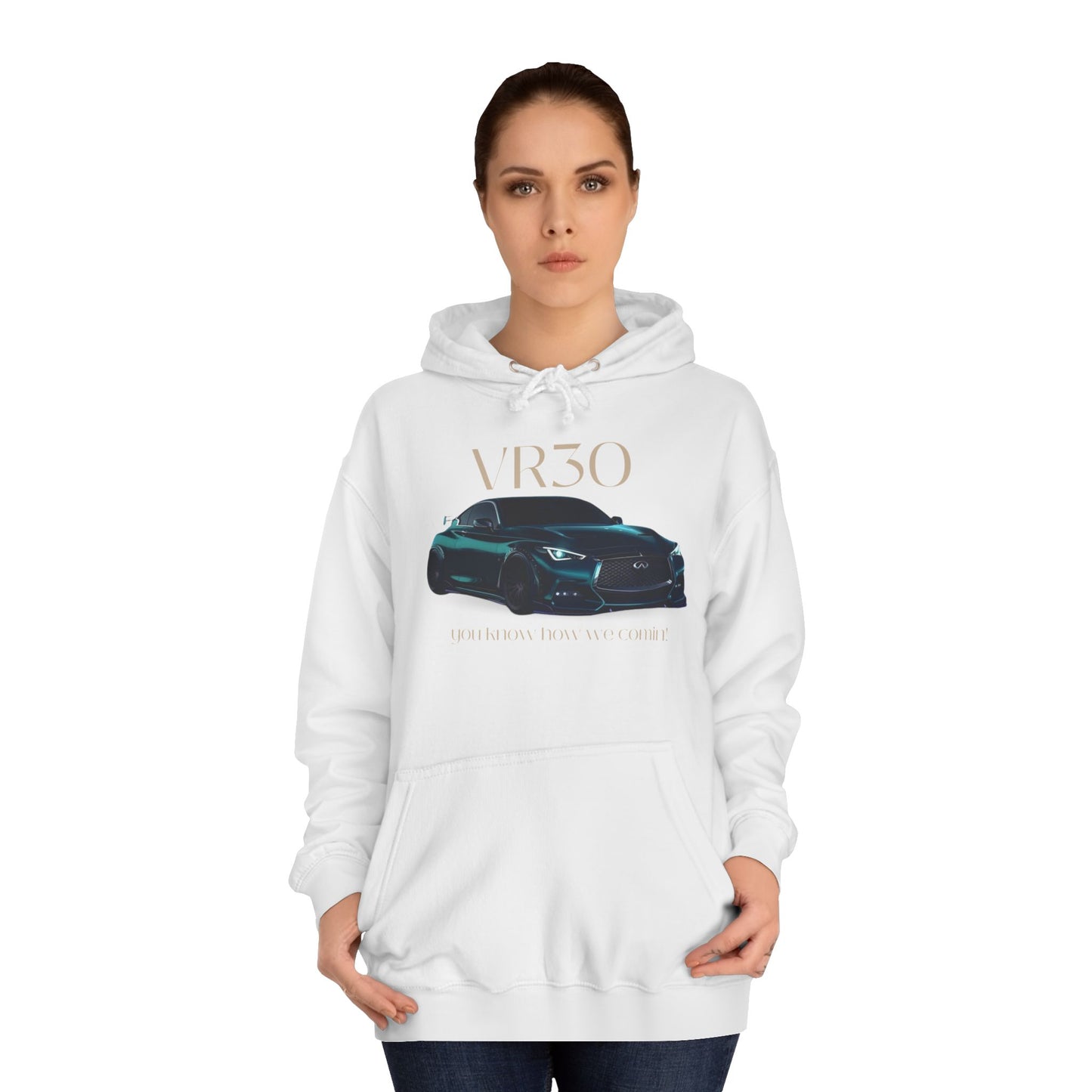 Pearl Glacier White Hoodie for Men– V3ro Sports Car Inspired Graphic Apparel
