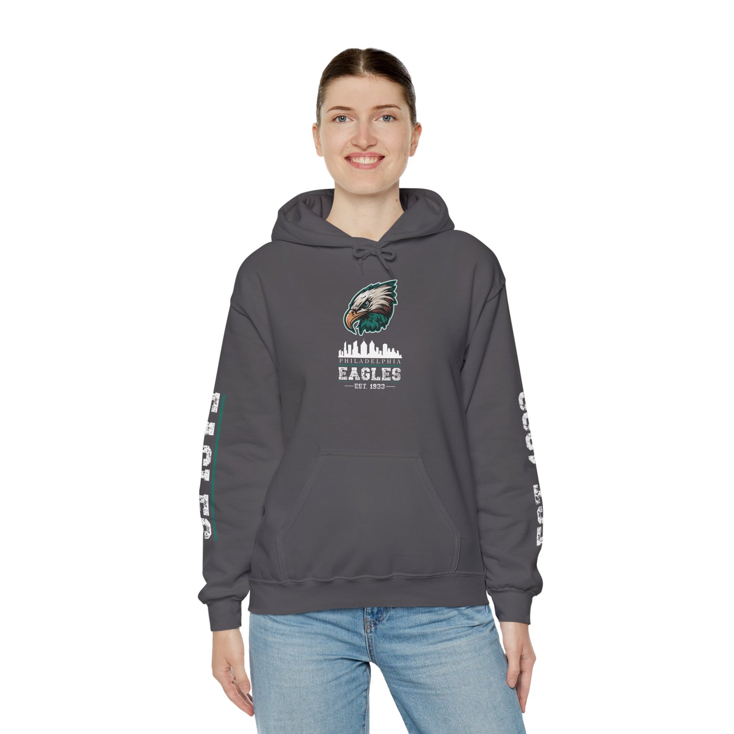 Philadelphia Eagles Hoodie – Est. 1933 | Black Pullover for Men & Women | Team Colors & Mascot Design