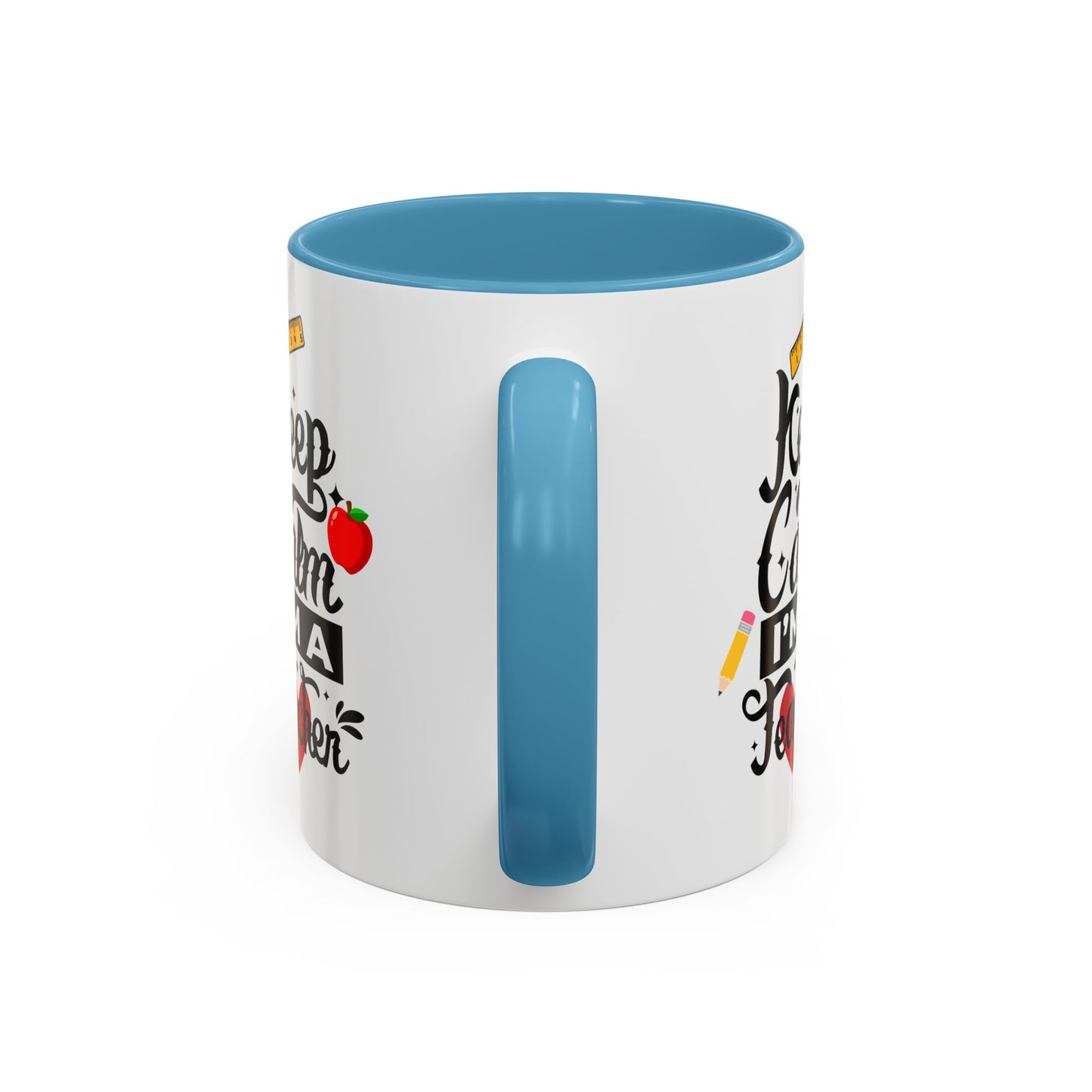 ☕ Teacher’s Keep Calm Coffee Mug – Fun & Motivational Gift for Teacher Appreciation Day 🍎✨