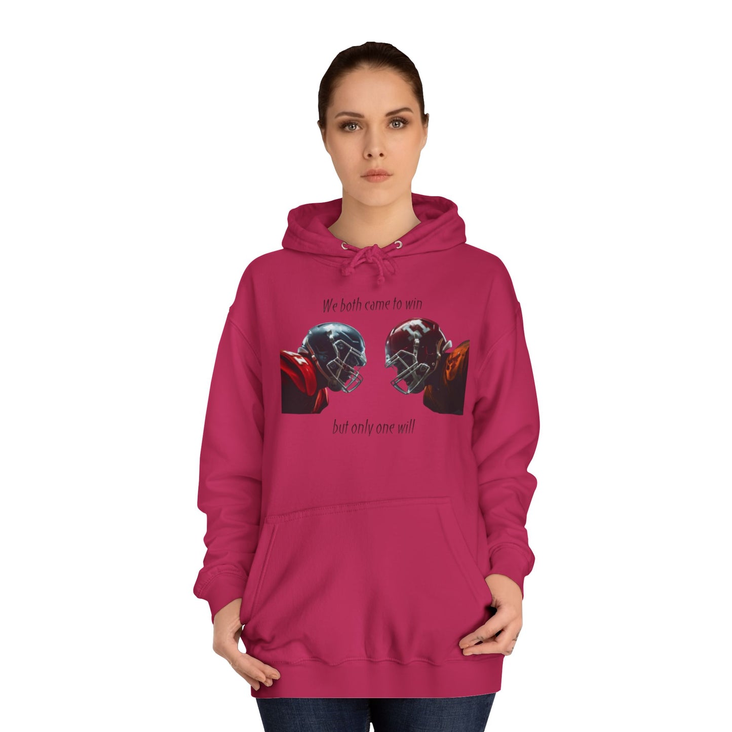 Steel Grey NFL Men’s Hoodie – "We Came Here to Win" Game Day Football Sweatshirt with Drawstrings & Kangaroo Pocket
