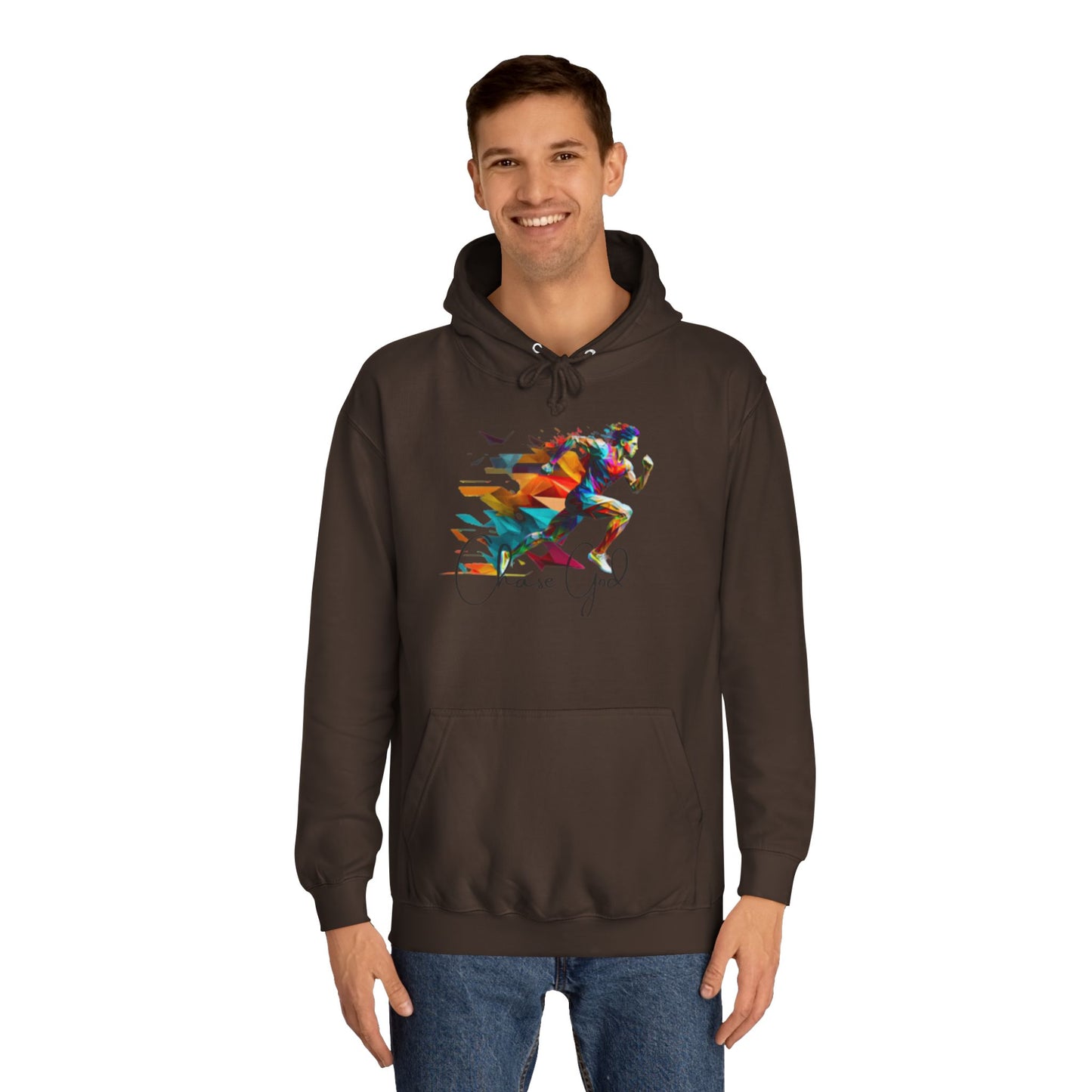 Angel White Faith Hoodie for Men – "Chase God, Inspire & Elevate" Spiritual Motivation Wear