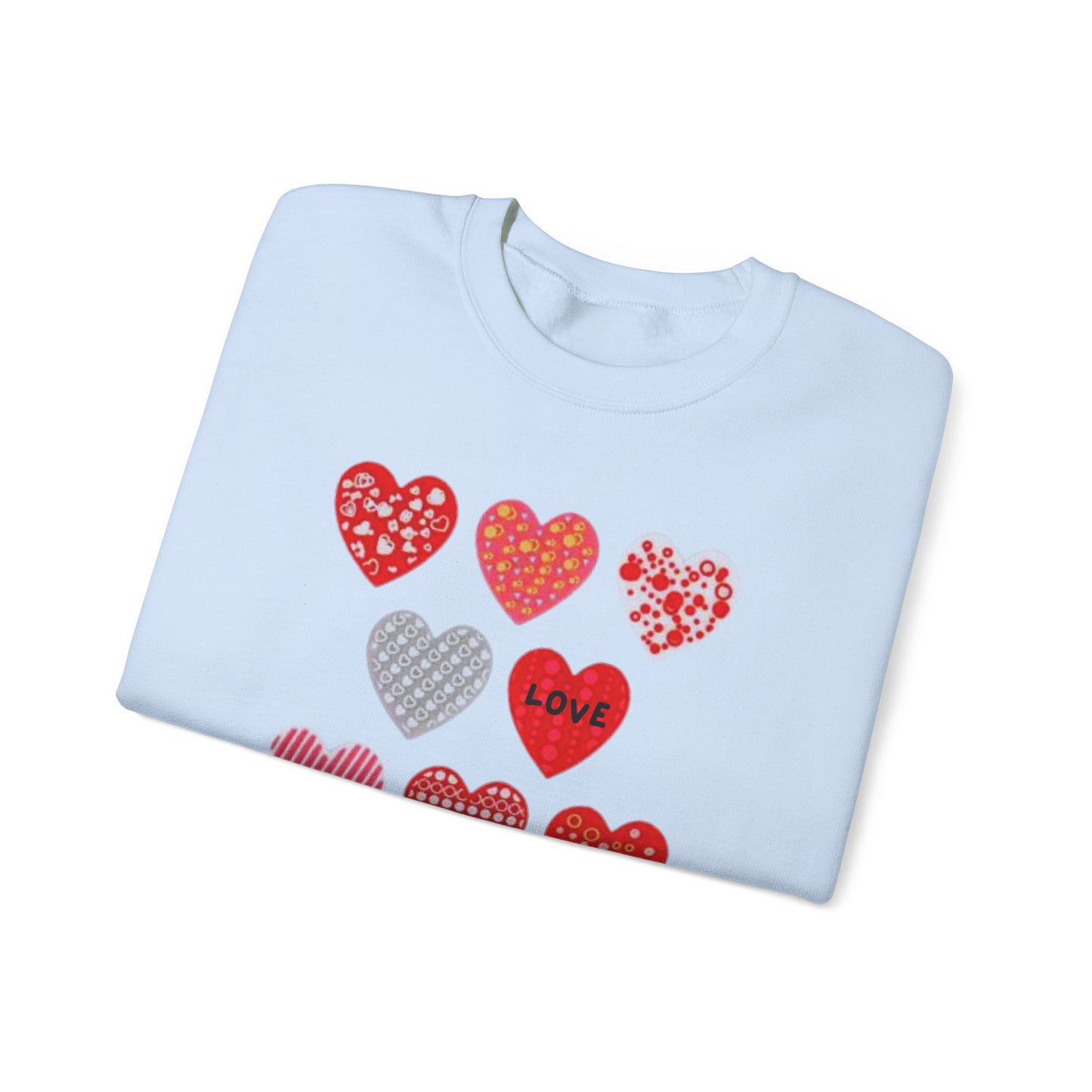 Ivory Cloud White Sweatshirt for Women – Love Hearts Cozy Everyday Sweater
