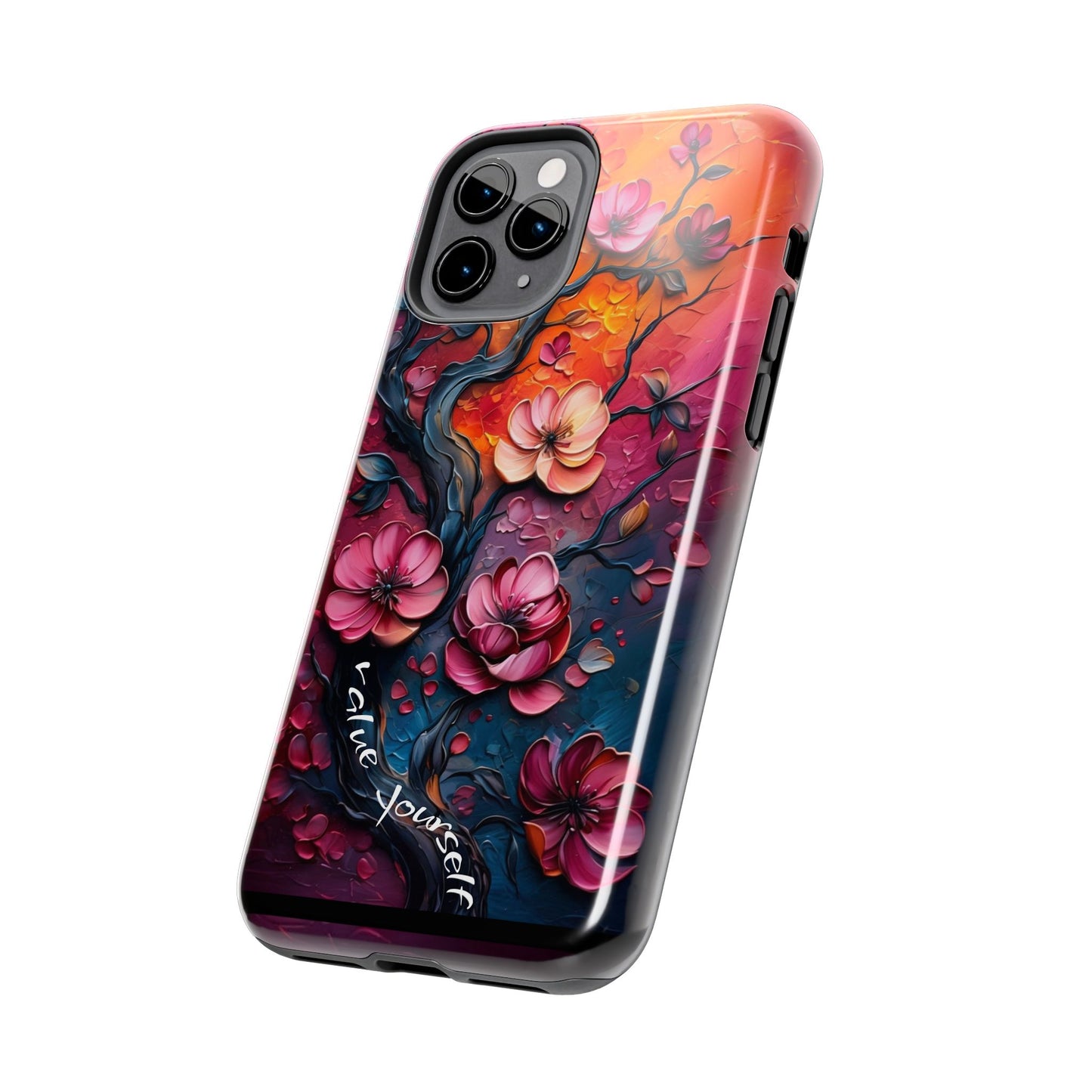 Value Yourself Floral Tough Phone Case