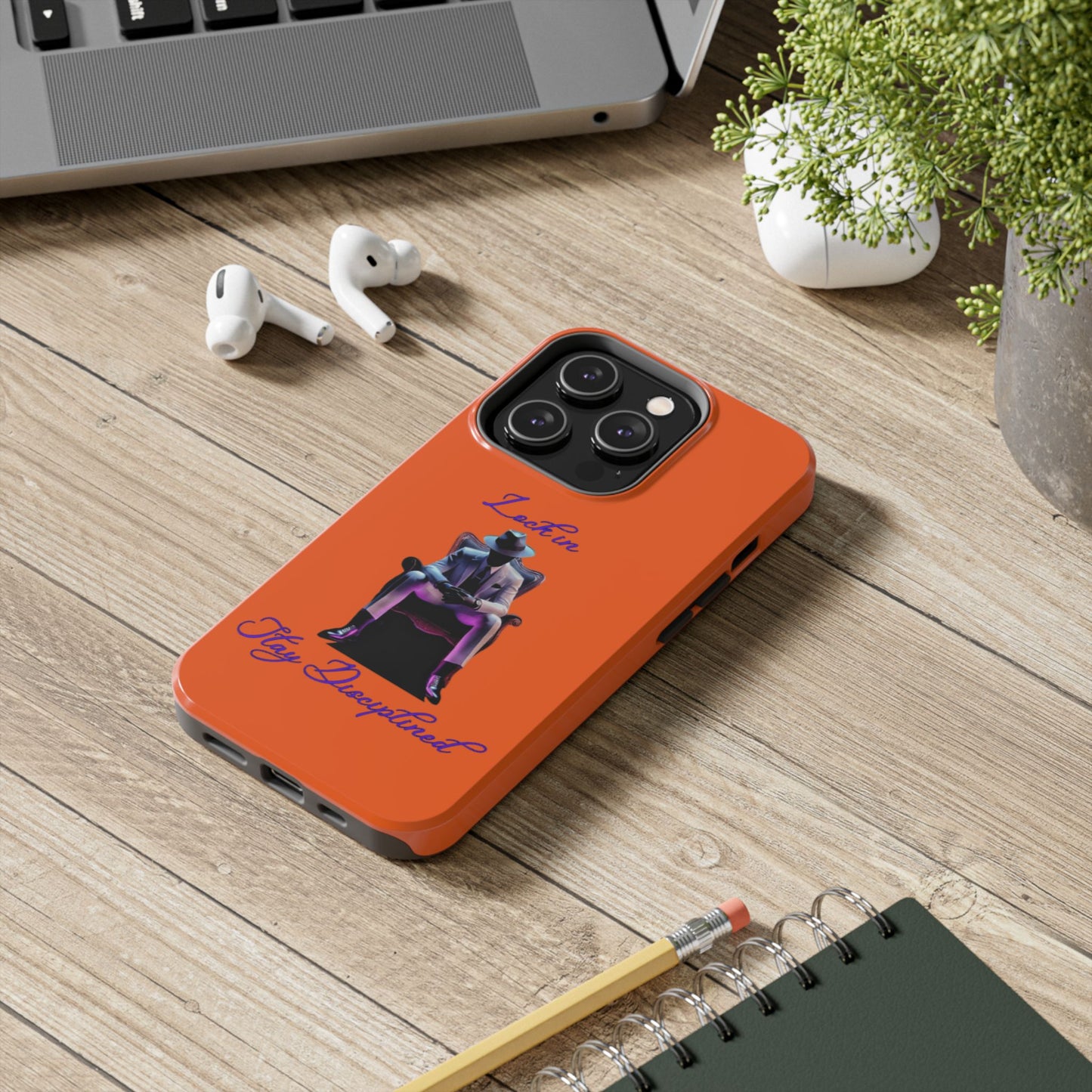 Phone case- Lock In, Stay discipline Tough Phone Case - Durable Protection