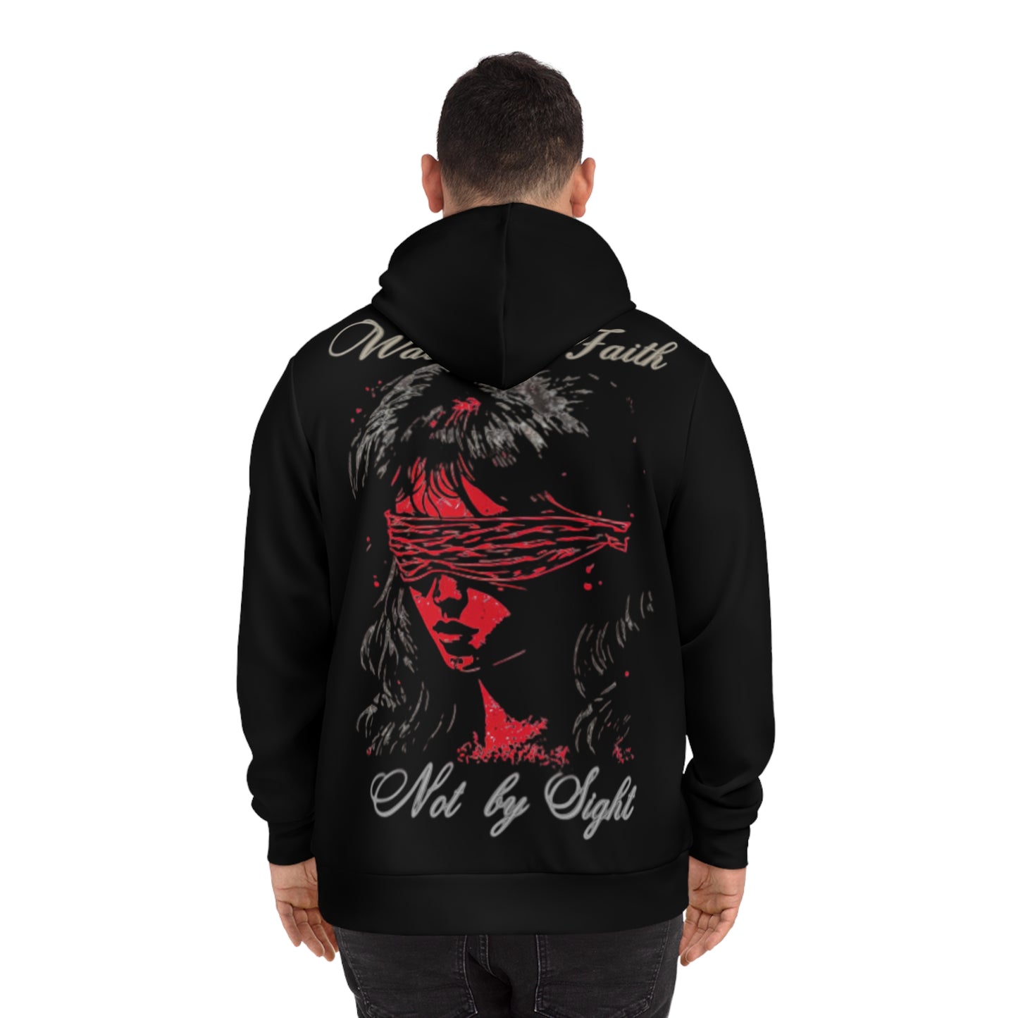Eclipse Shadow Black Hoodie for Men & Women – Walk in Faith Not by Sight Spiritual Motivation