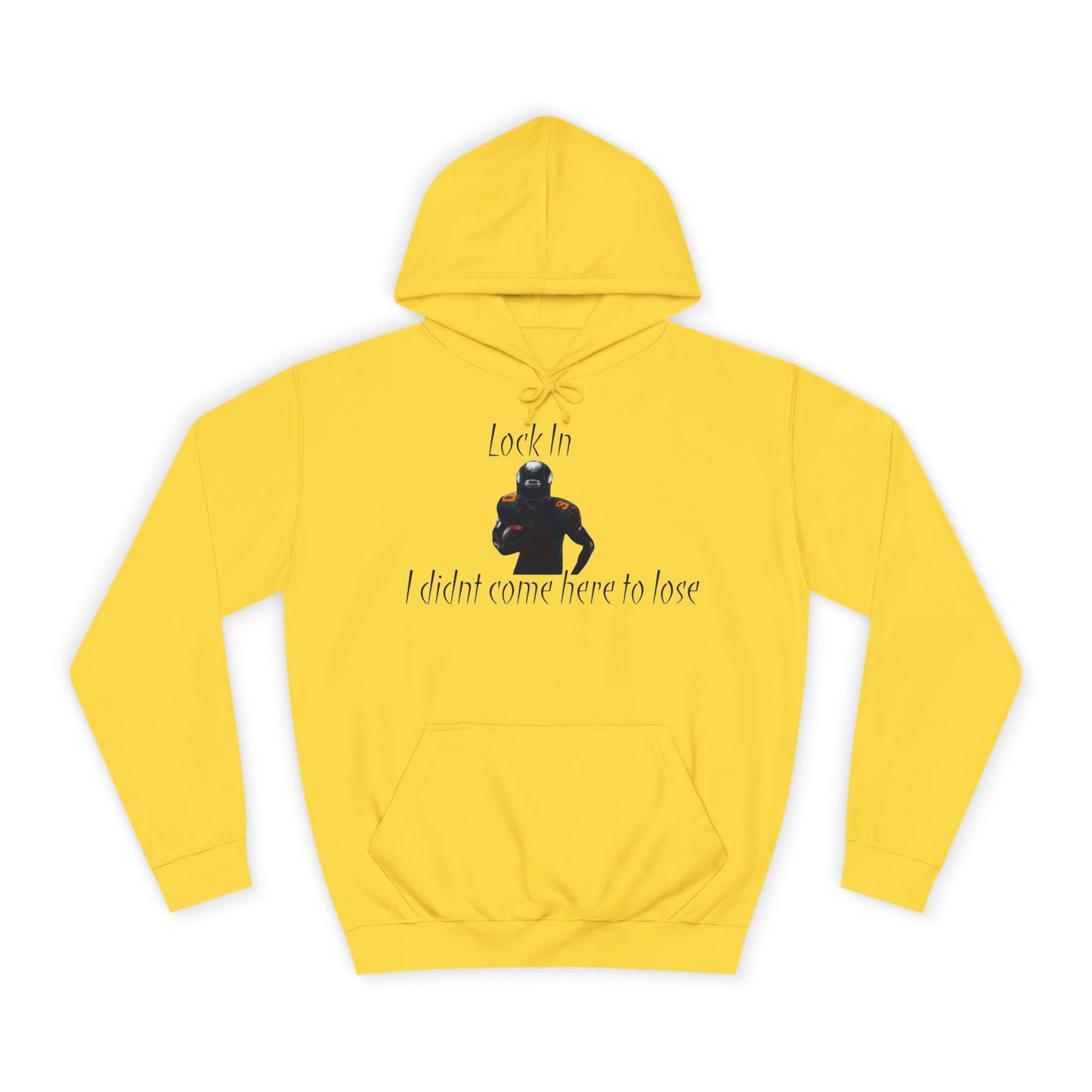 Glacier White Men’s NFL Hoodie – "Lock In" Football Edition Sweatshirt with Drawstrings & Kangaroo Pocket