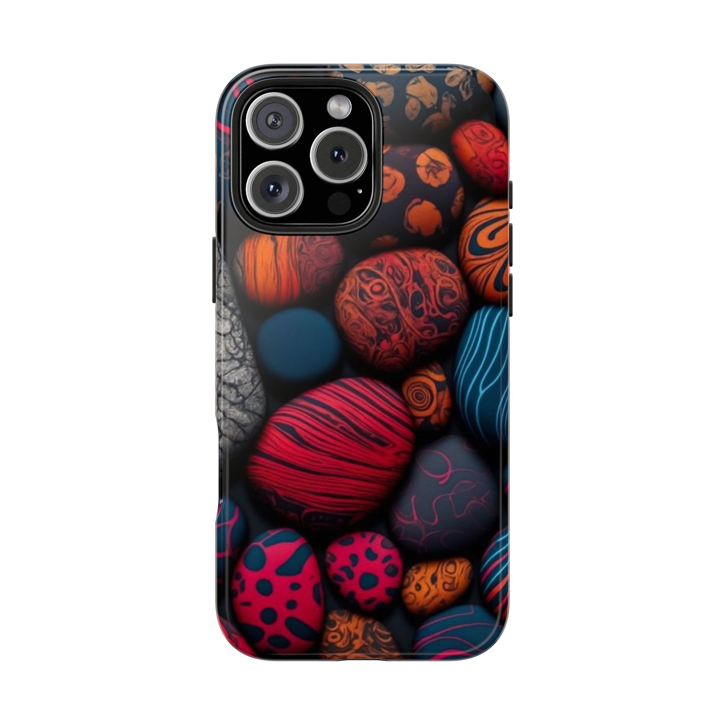 π₯ Vibrant Rock Pattern Tough Phone Case β Shockproof Protection for iPhones π±