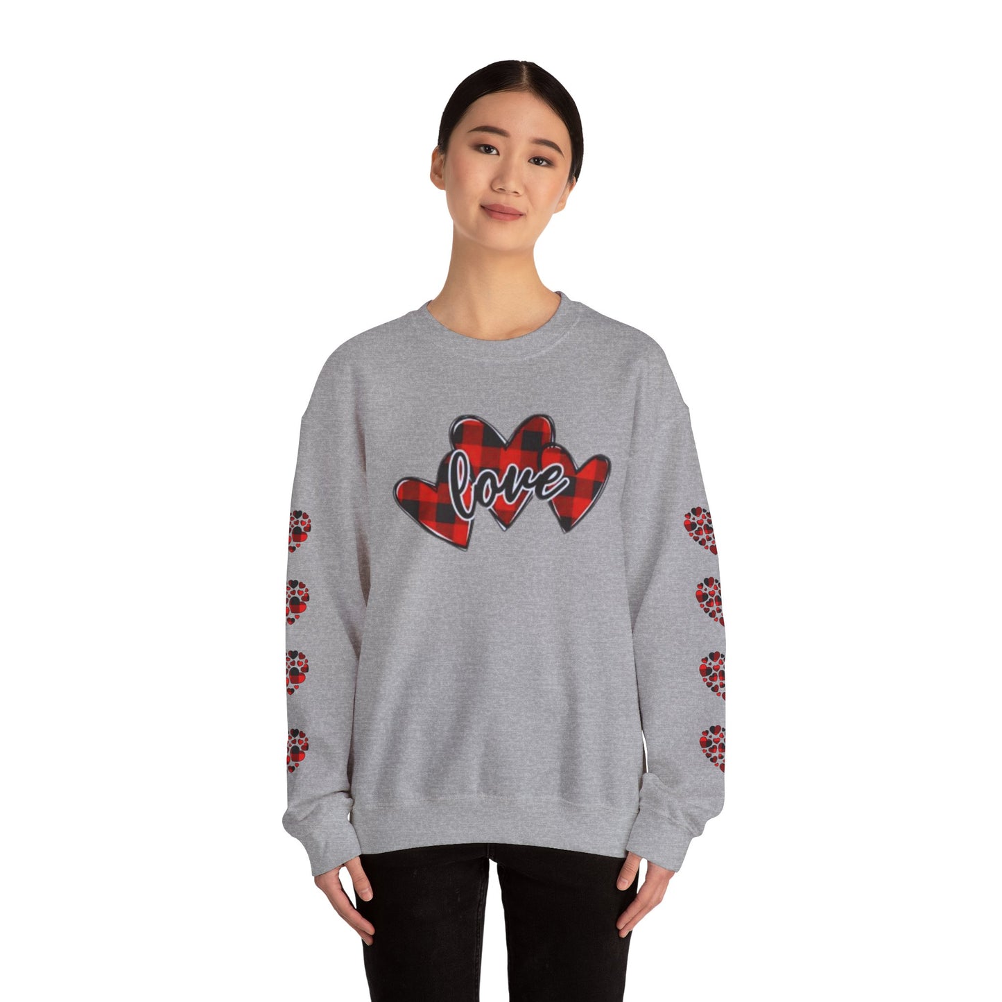 Pearl White Hearts Sweatshirt for Women – Romantic Cozy Love-Inspired Pullover