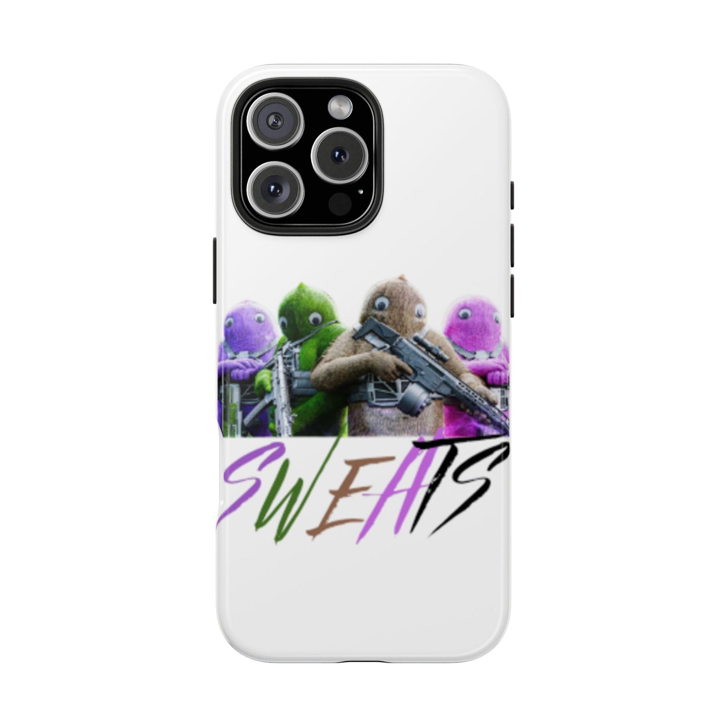 Cool Cartoon-Inspired Tough Phone Case - 'SWEATS'