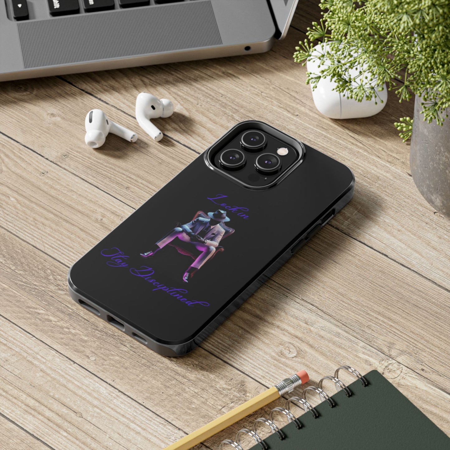 Phone case- Lock In, Stay DIsciplined Tough Phone Case - Durable Protection