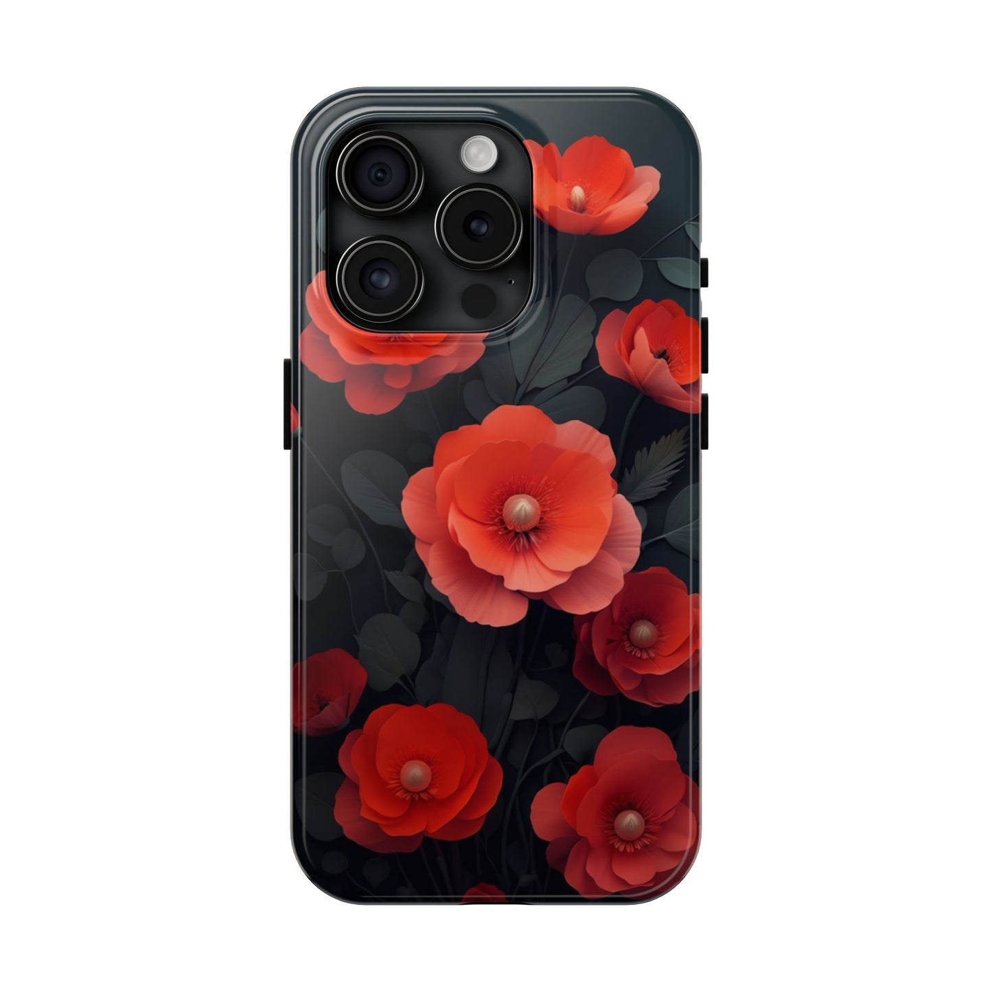 Vibrant Floral Tough Phone Case - Durable Protection with Gorgeous Red Poppies for iPhones & Androids πΊπ±