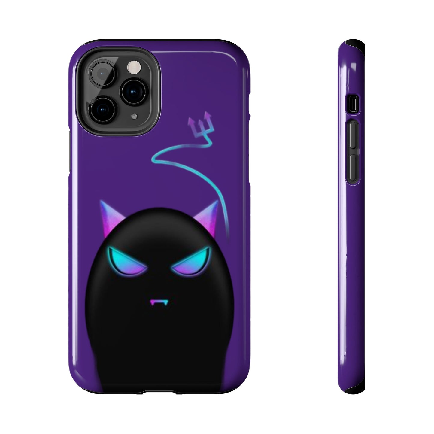 Demonic Cat Tough Phone Case - Cute & Edgy Phone Protection for Cat Lovers