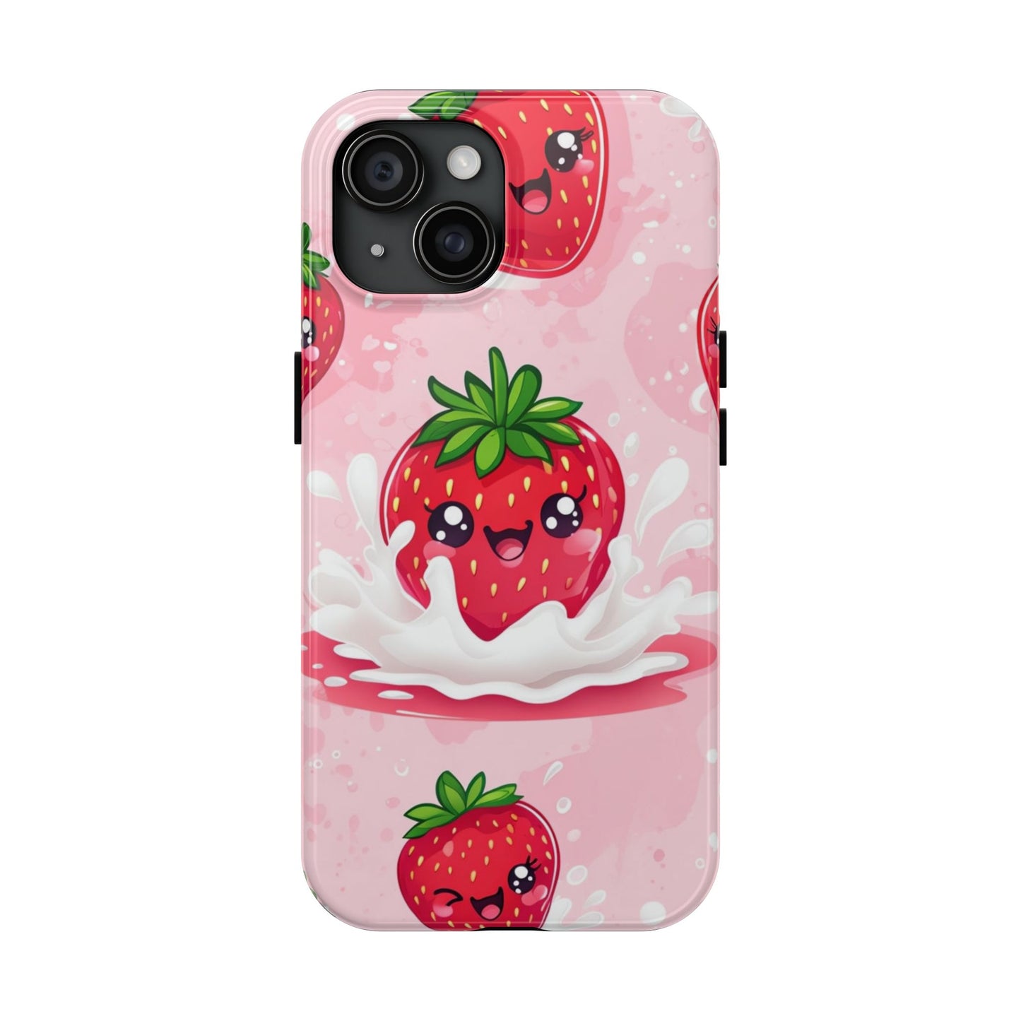 Kawaii Strawberry Tough Phone Case - Cute & Durable Protection