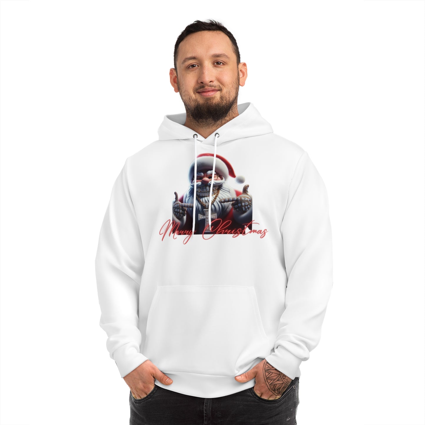 Snowfall White Hoodie for Men & Women – Festive Holiday Season Graphic Apparel