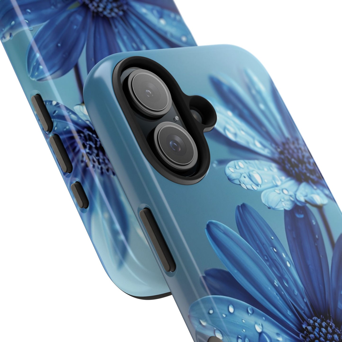 Blue Floral Tough Phone Case - Durable & Stylish Protection