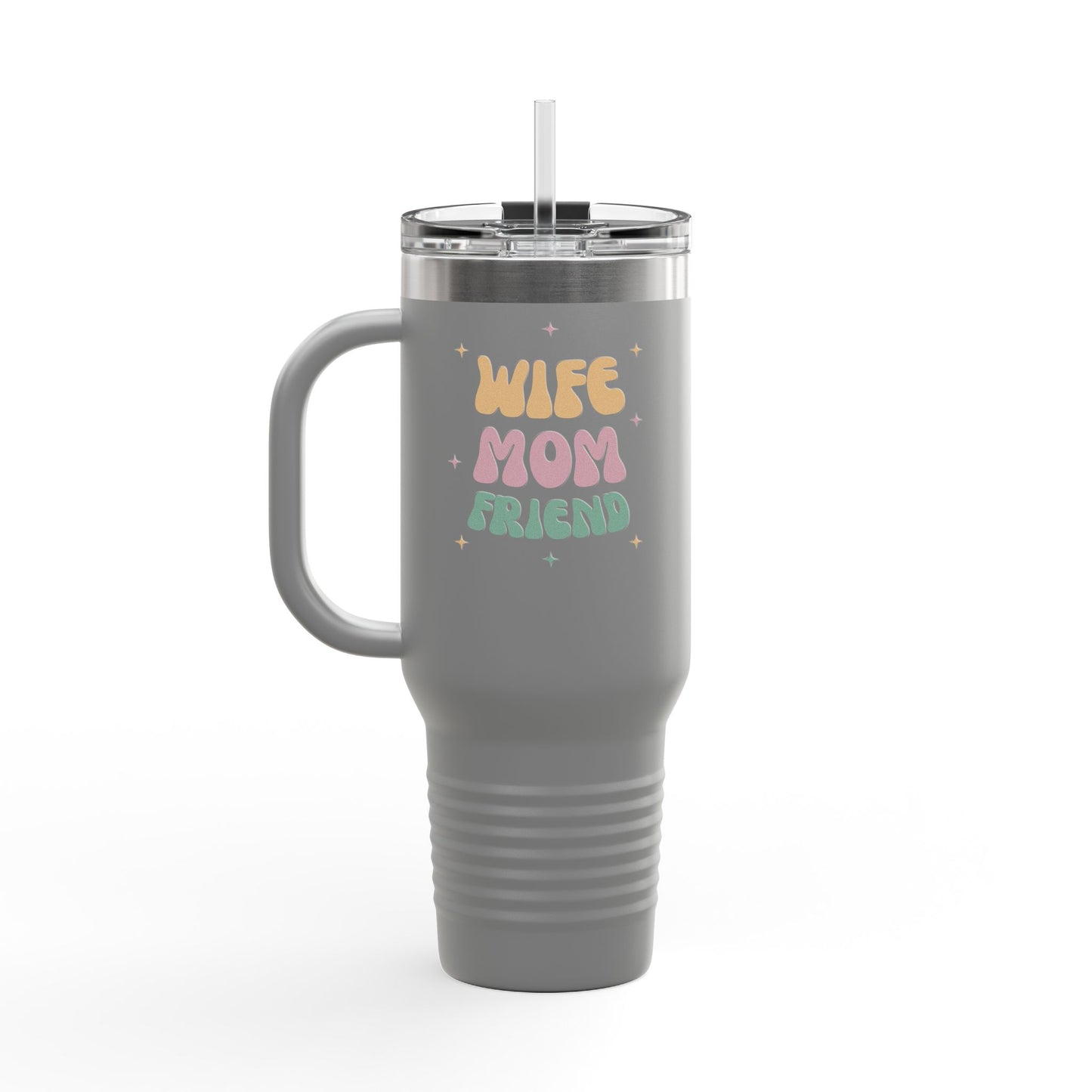 💖 40oz Insulated Travel Mug – Stylish Drinkware with Straw for Wives, Moms & Friends ✨