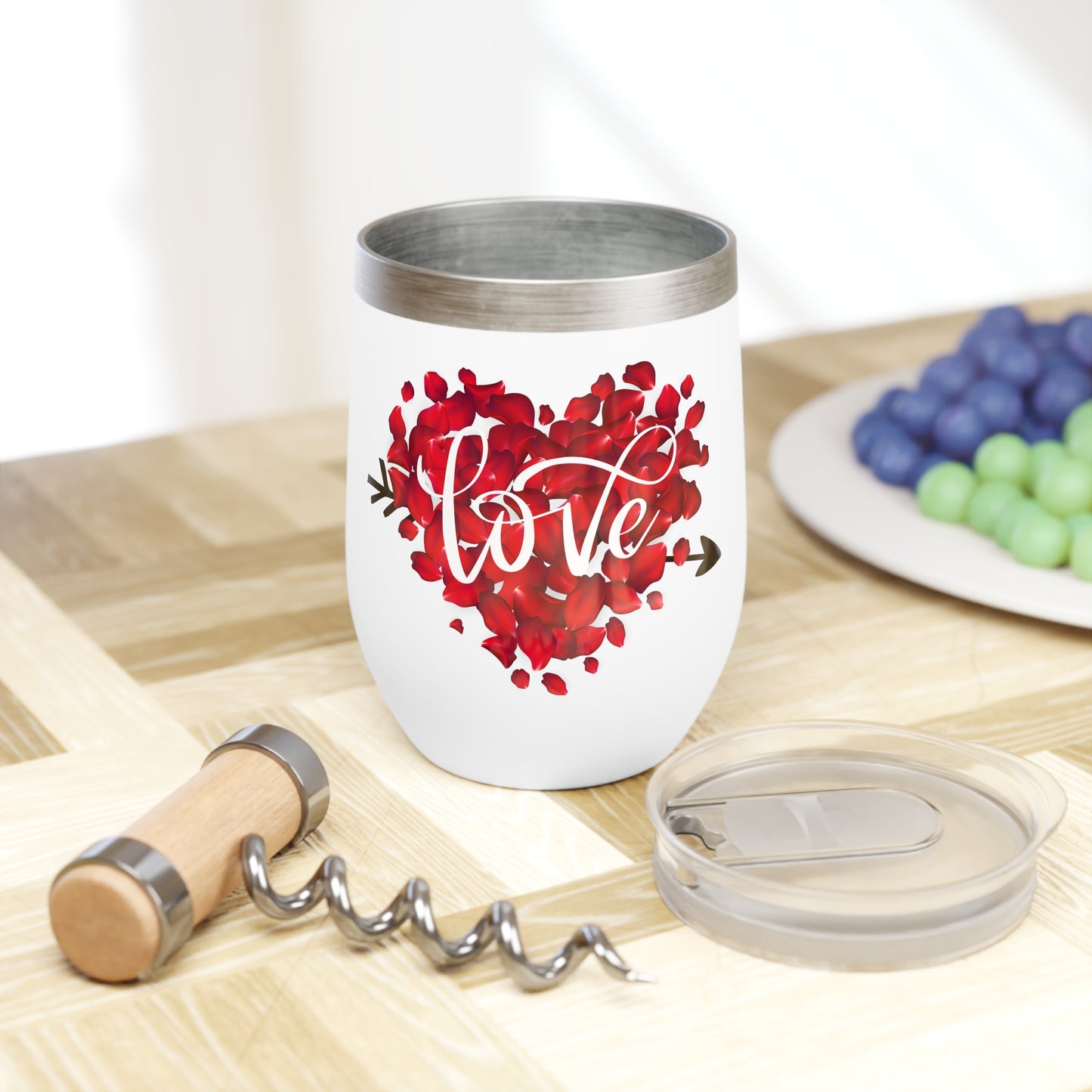 Love-Infused Wine Tumbler for Romantic Occasions - Cupid Arrow Design 💘🍷