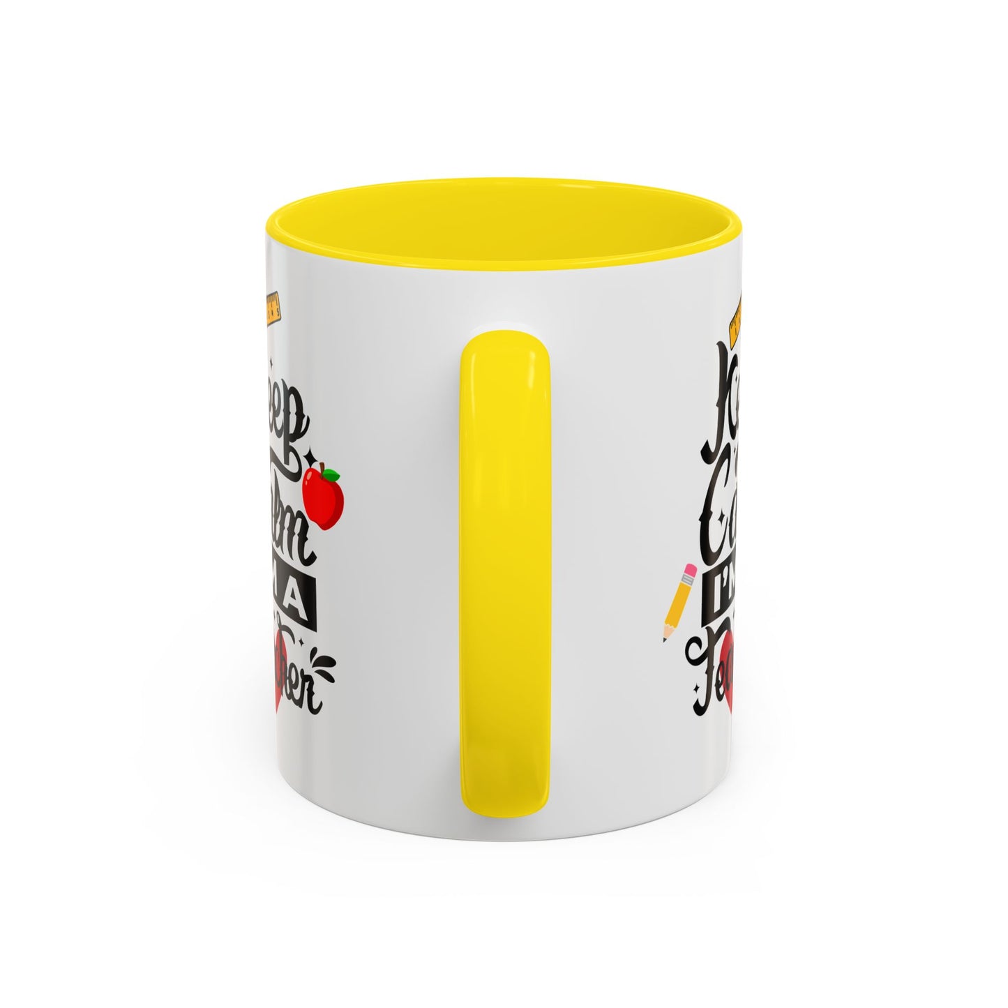 ☕ Teacher’s Keep Calm Coffee Mug – Fun & Motivational Gift for Teacher Appreciation Day 🍎✨