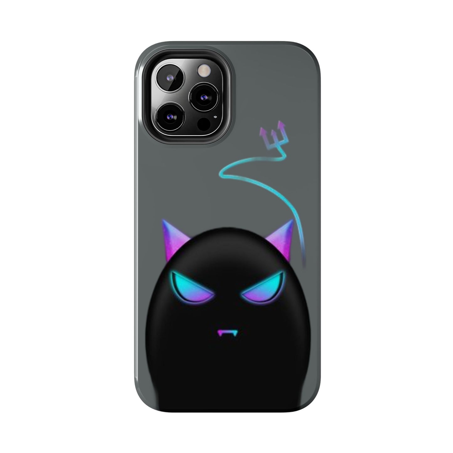 Demonic Cat Tough Phone Case - Cute & Edgy Phone Protection for Cat Lovers