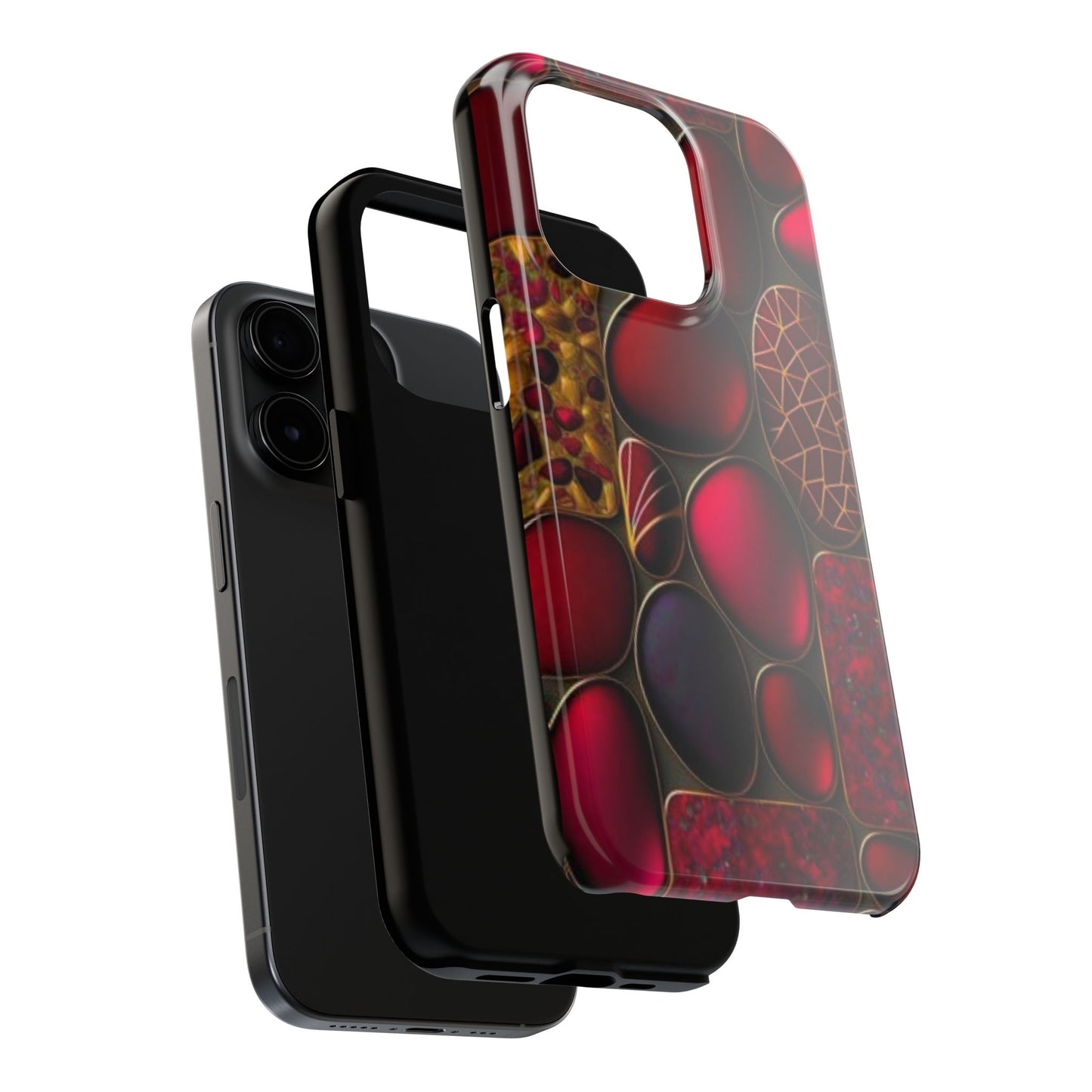 🔴 Tough Phone Cases – Red Stones Design for iPhone & Android – Durable Protection & Stylish Look