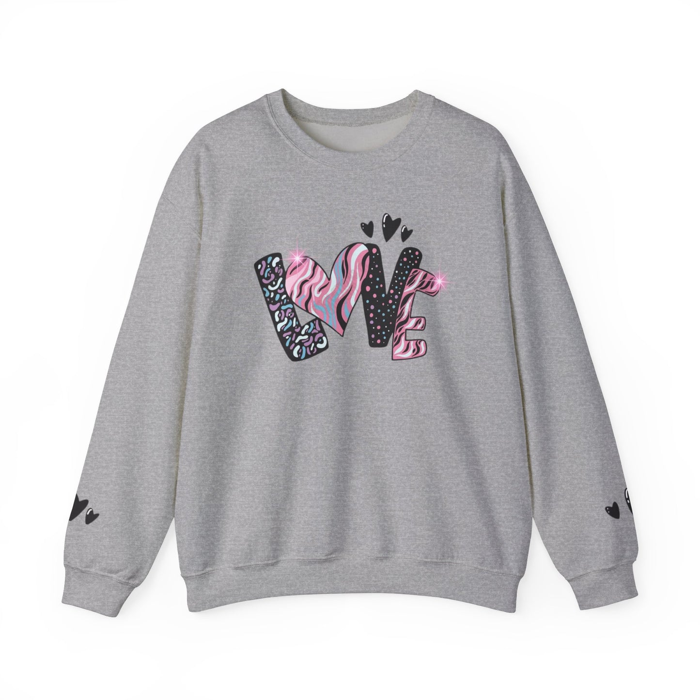 Rosy Glow Pink Sweatshirt for Women – Everyday Cozy Heart Design Pullover
