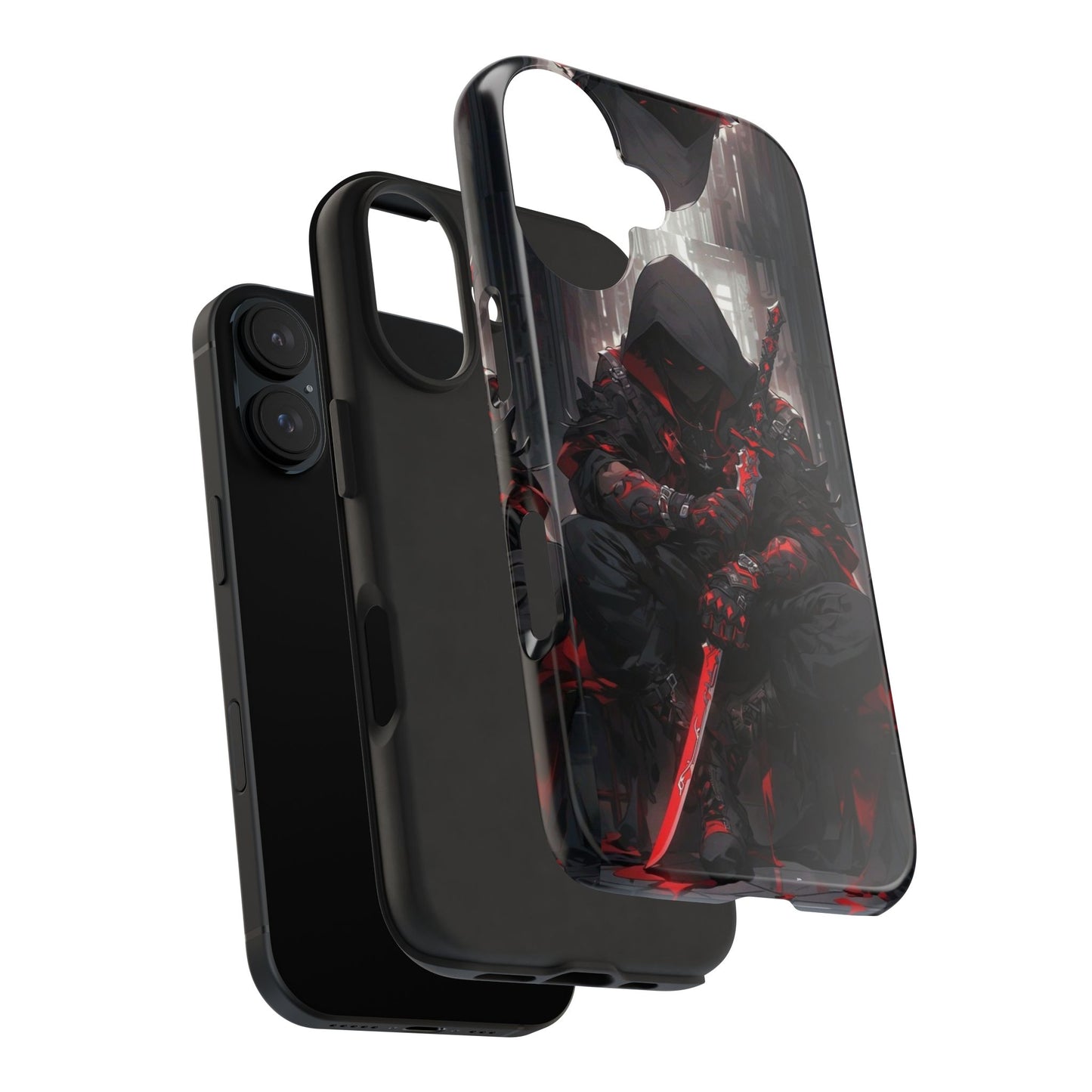 🖤 Tough Phone Case – Dark Warrior Design for Gamers & Anime Fans – Durable Protection & Unique Style for iPhone & Android
