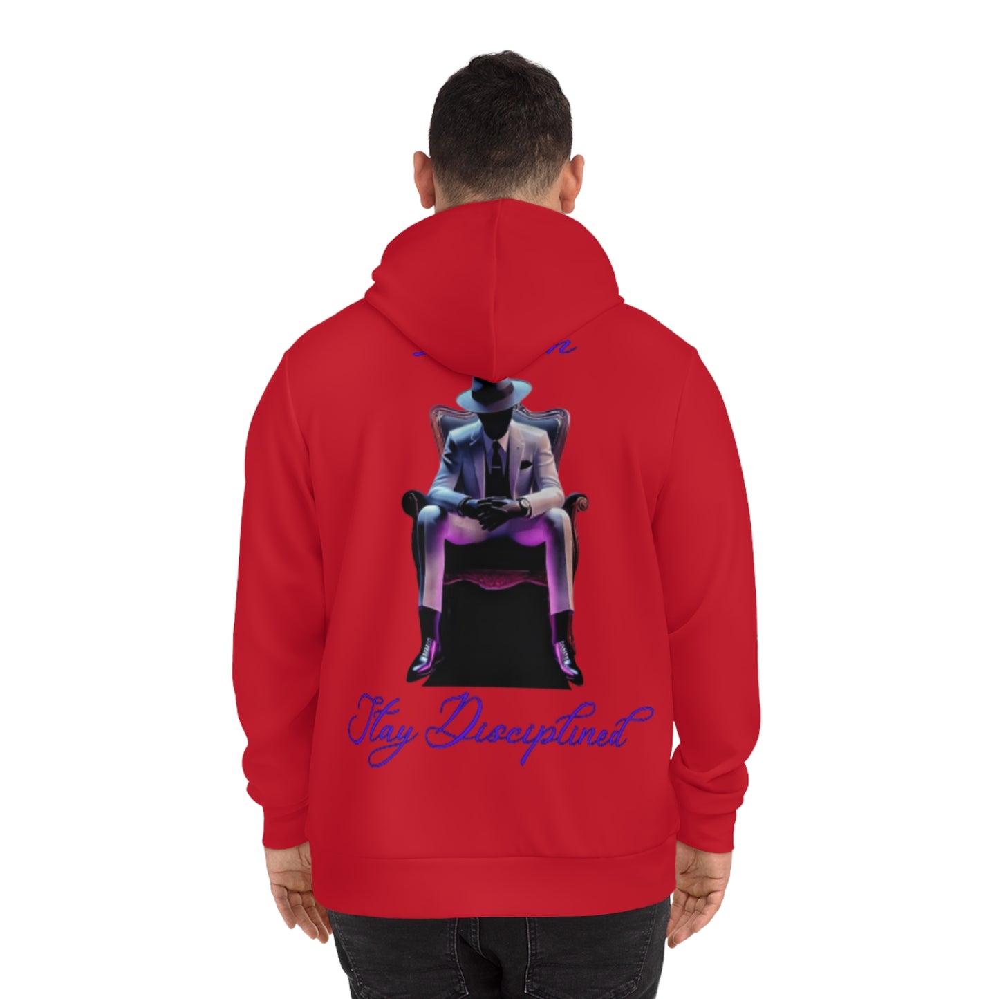 Crimson Red Hustle Hoodie – "Lock In, Stay Disciplined" Grind Mode Pullover with Drawstrings & Kangaroo Pocket