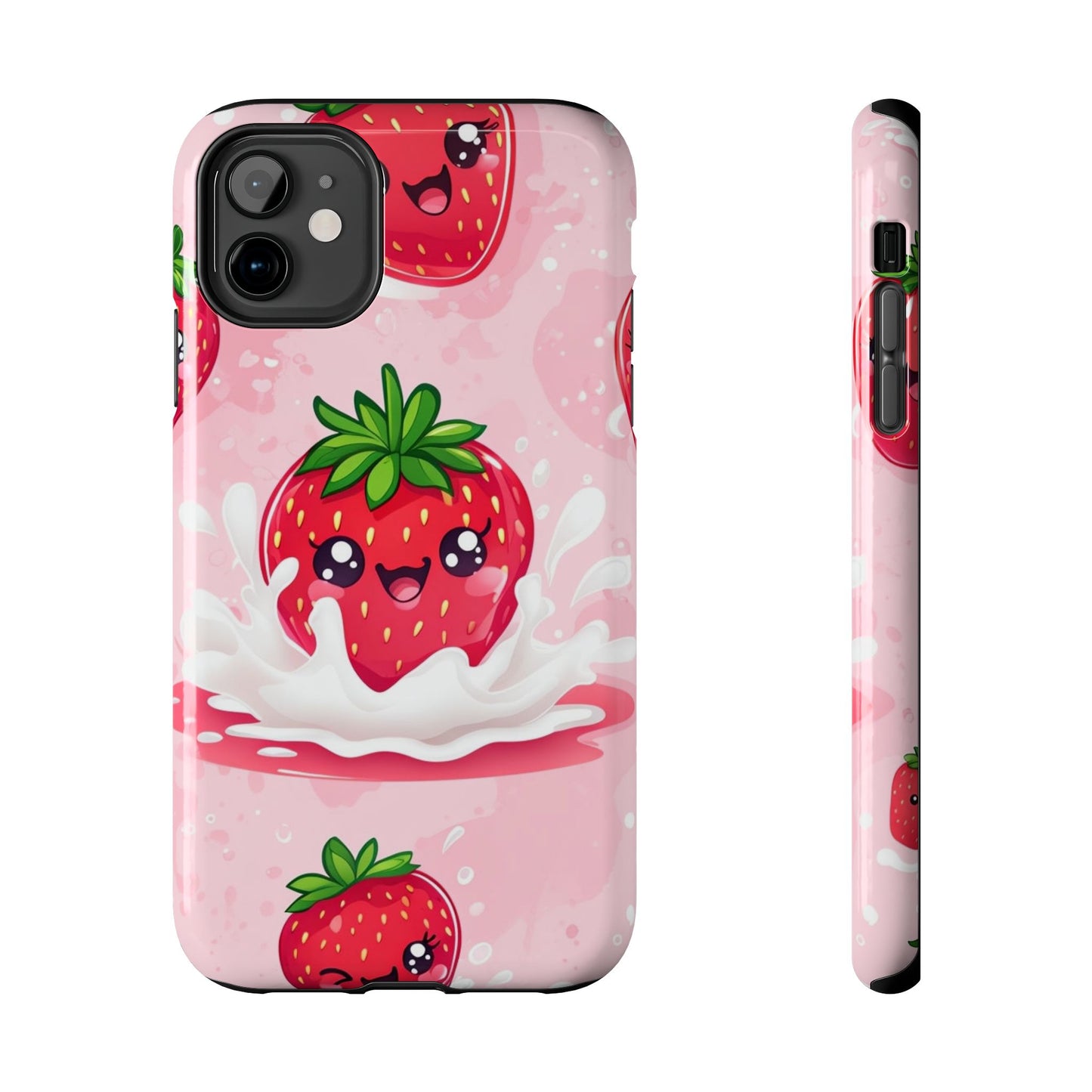 Kawaii Strawberry Tough Phone Case - Cute & Durable Protection