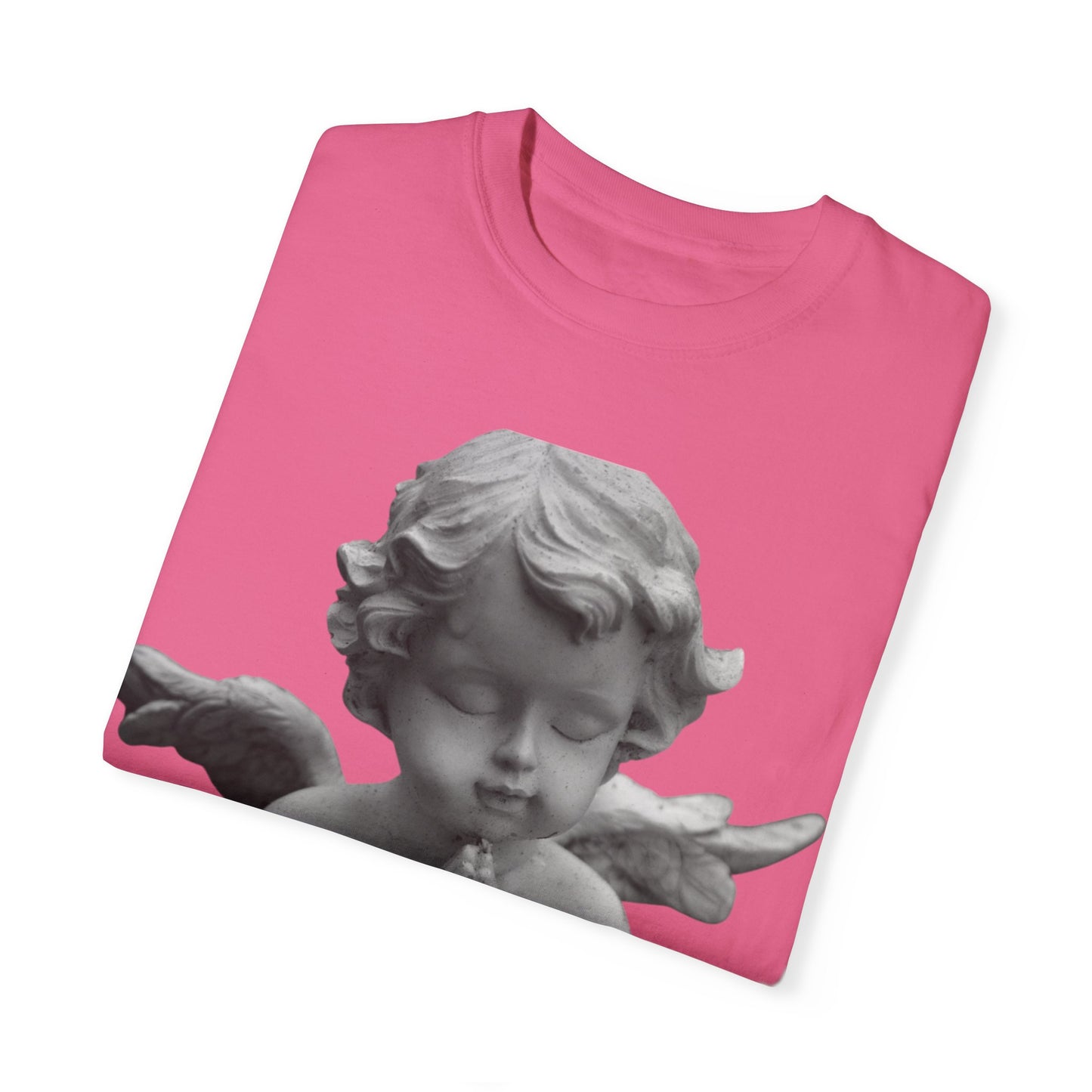 Heavenly White Men & Women T-Shirt – "G.O.E Angel" (God Over Everything) Faith-Inspired Tee
