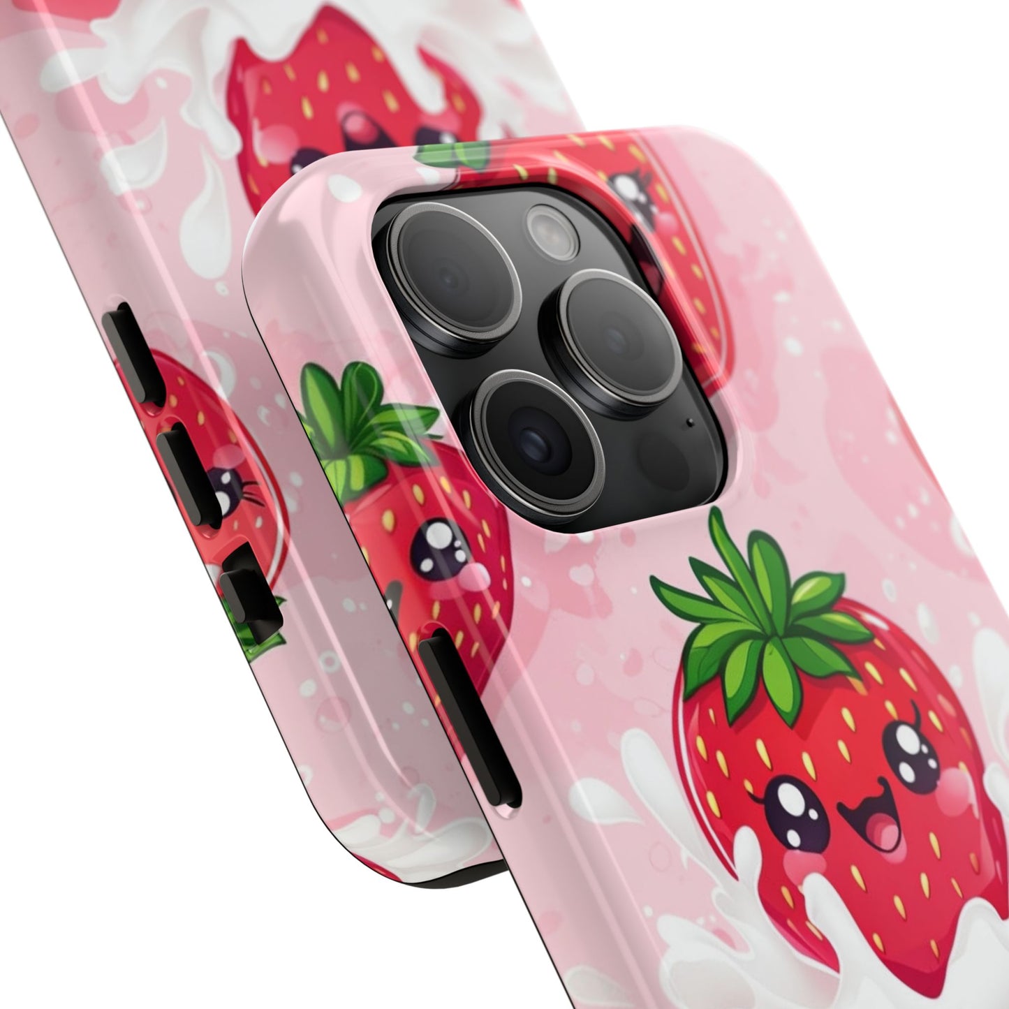 Kawaii Strawberry Tough Phone Case - Cute & Durable Protection
