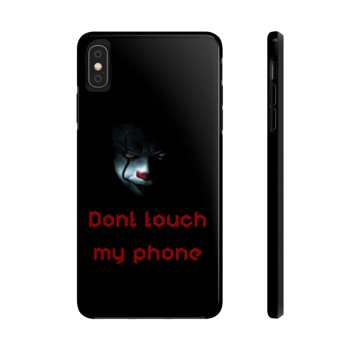 🤡 Creepy Clown Tough Phone Case – "Don’t Touch My Phone" Design for iPhone & Android