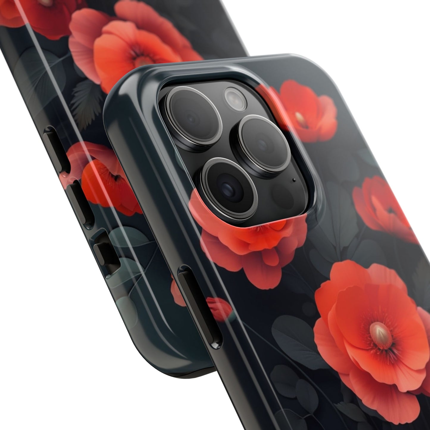 Vibrant Floral Tough Phone Case - Durable Protection with Gorgeous Red Poppies for iPhones & Androids πΊπ±