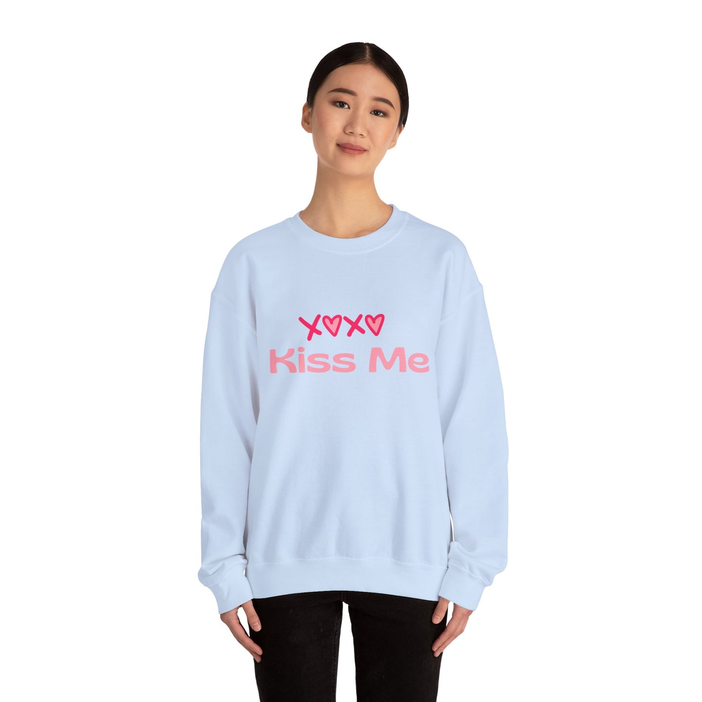 Kiss Me Heavy Blend Sweatshirt – Cute Gift for Women | Cozy & Romantic Pullover